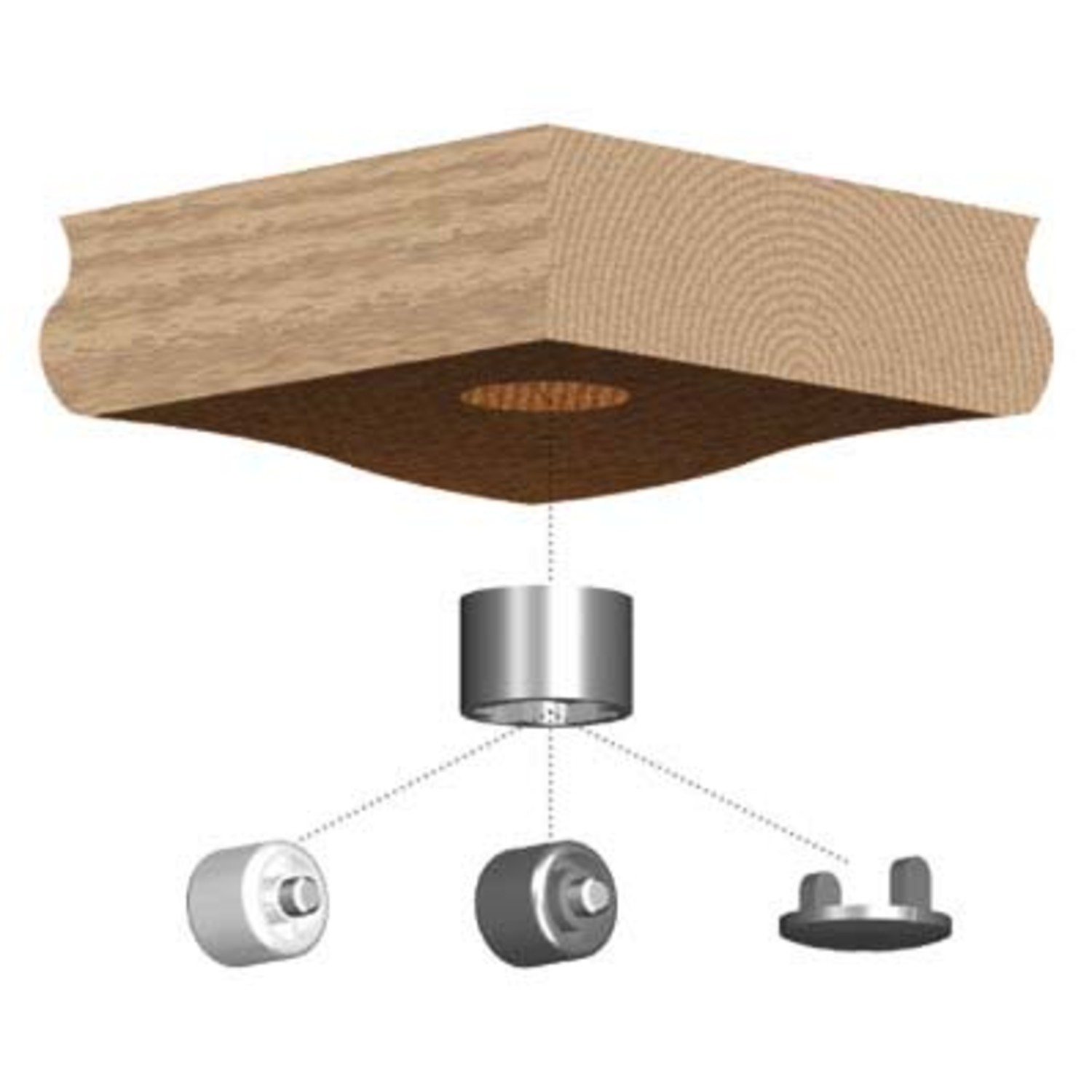 Inzetwiel hard 25mm inbouwmaat d:36x24mm