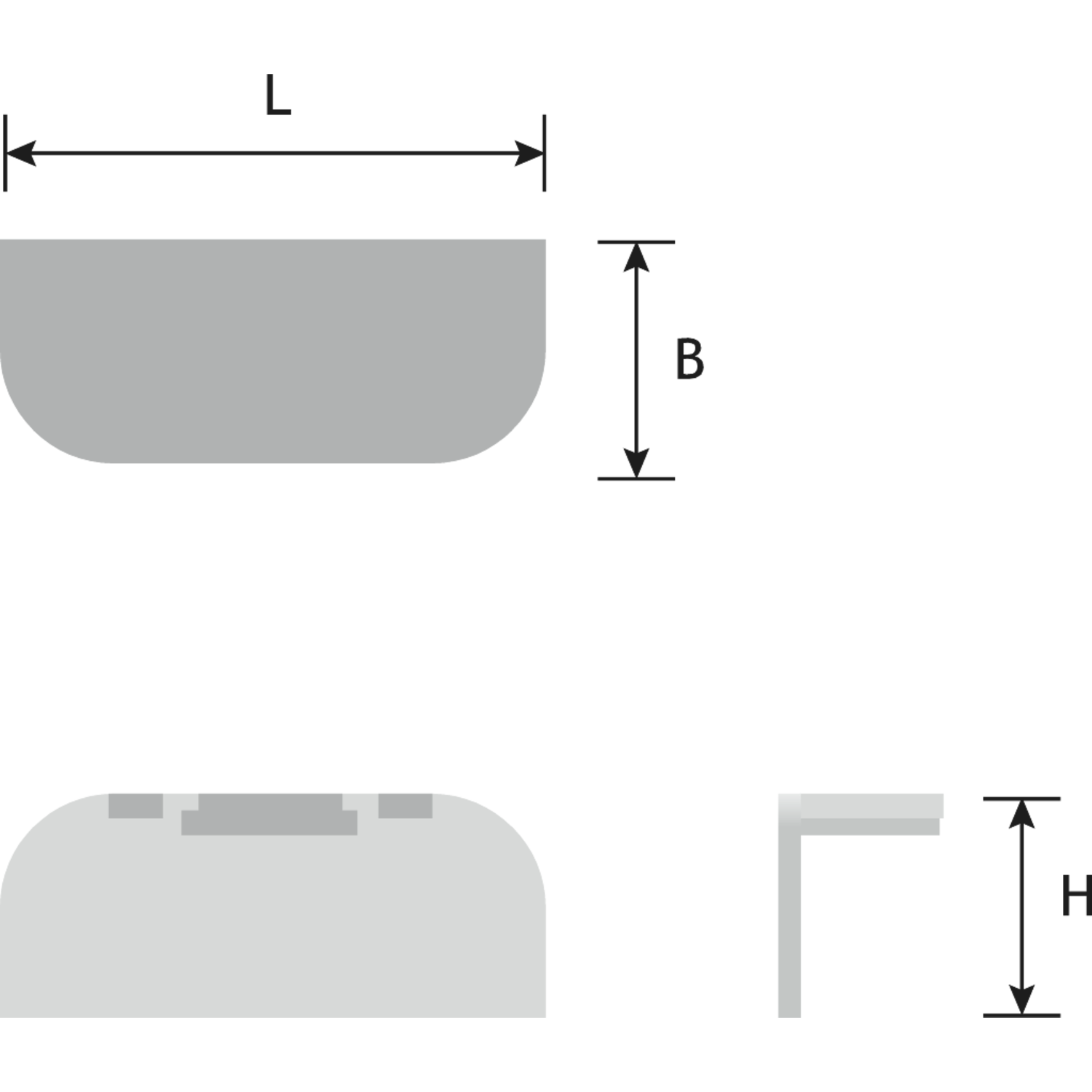 Eindkap C- vorm RVS-kleur