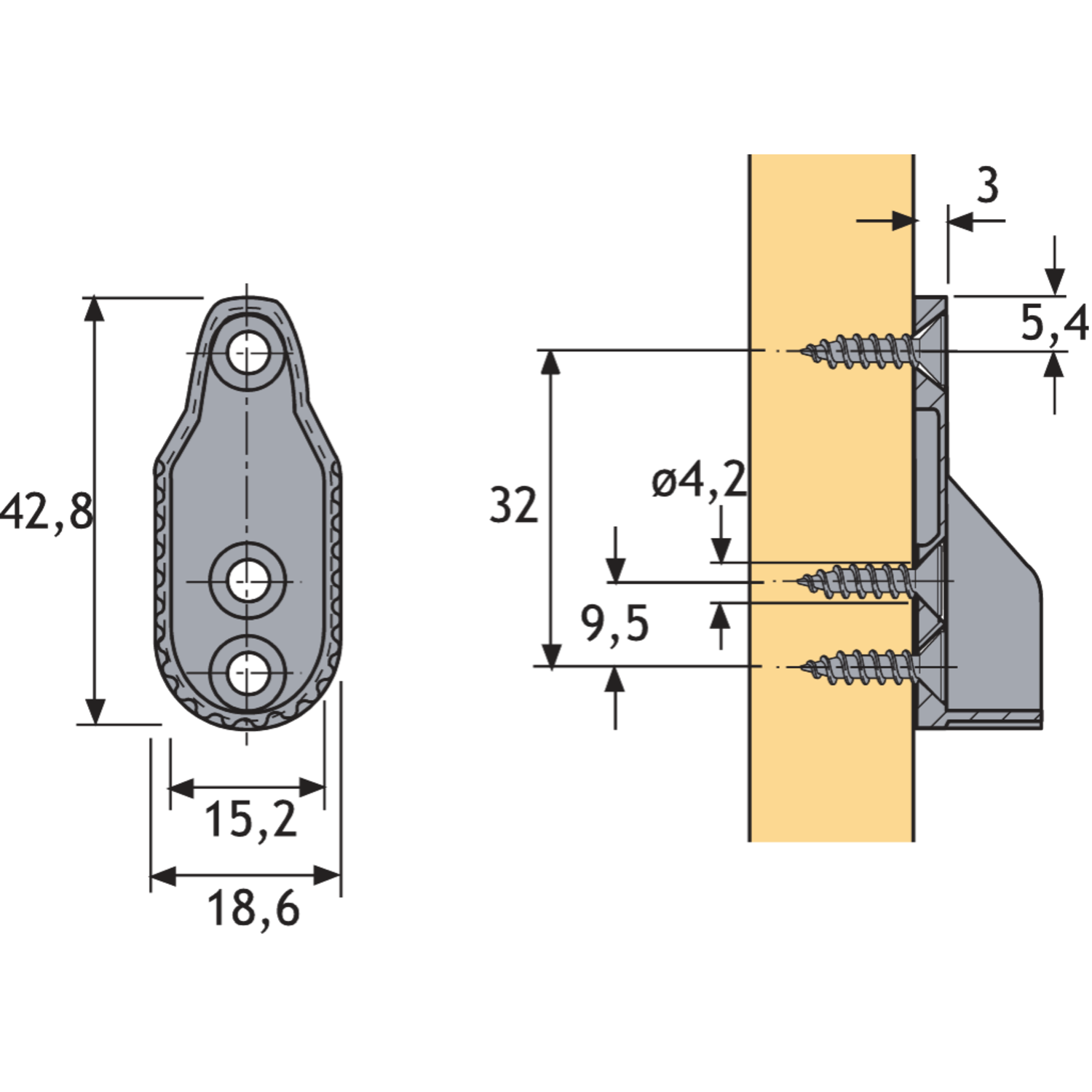 Kastroedehouder SL 322