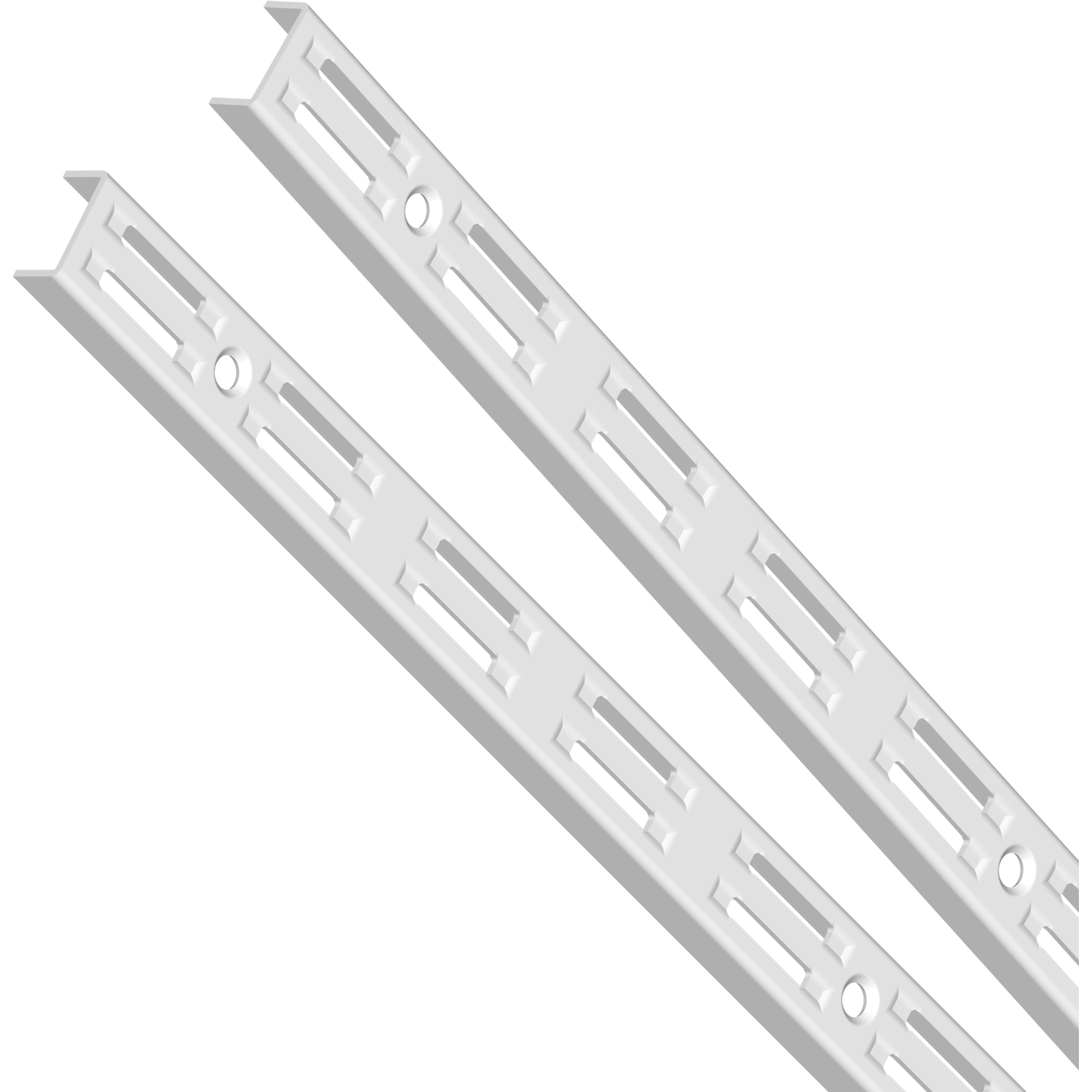 Set 2 stellijsten dubbel element 5820 wit 1m