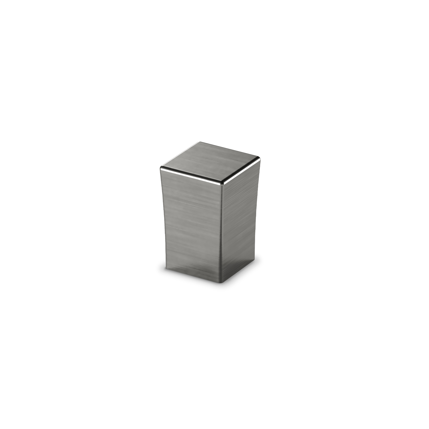 Knop Cadria, L 18 mm, B 18 mm, H 27 mm, roestvrij staal finish geborsteld