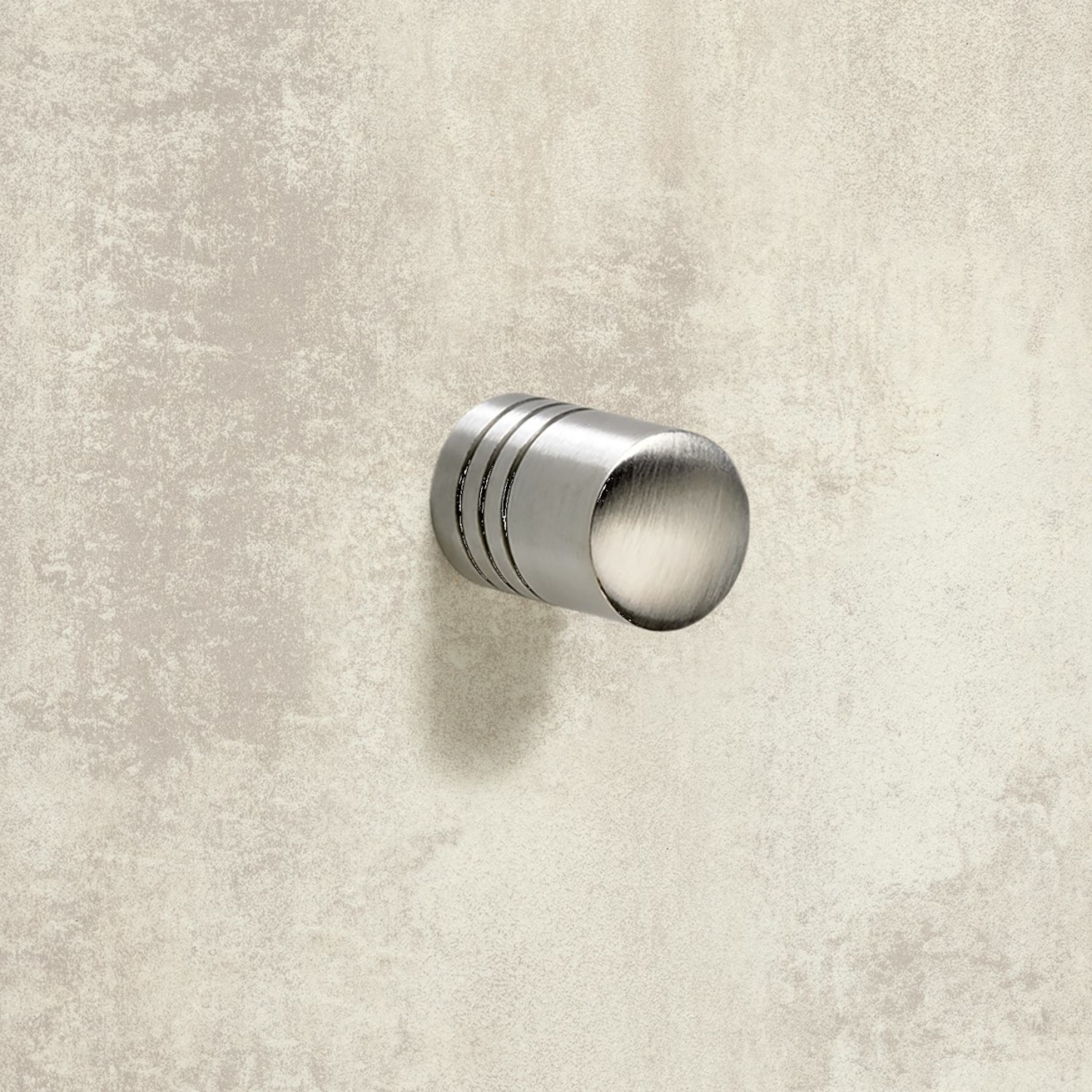 Knop Agrinum, H 26 mm, ø 18 mm, roestvrij staal geborsteld