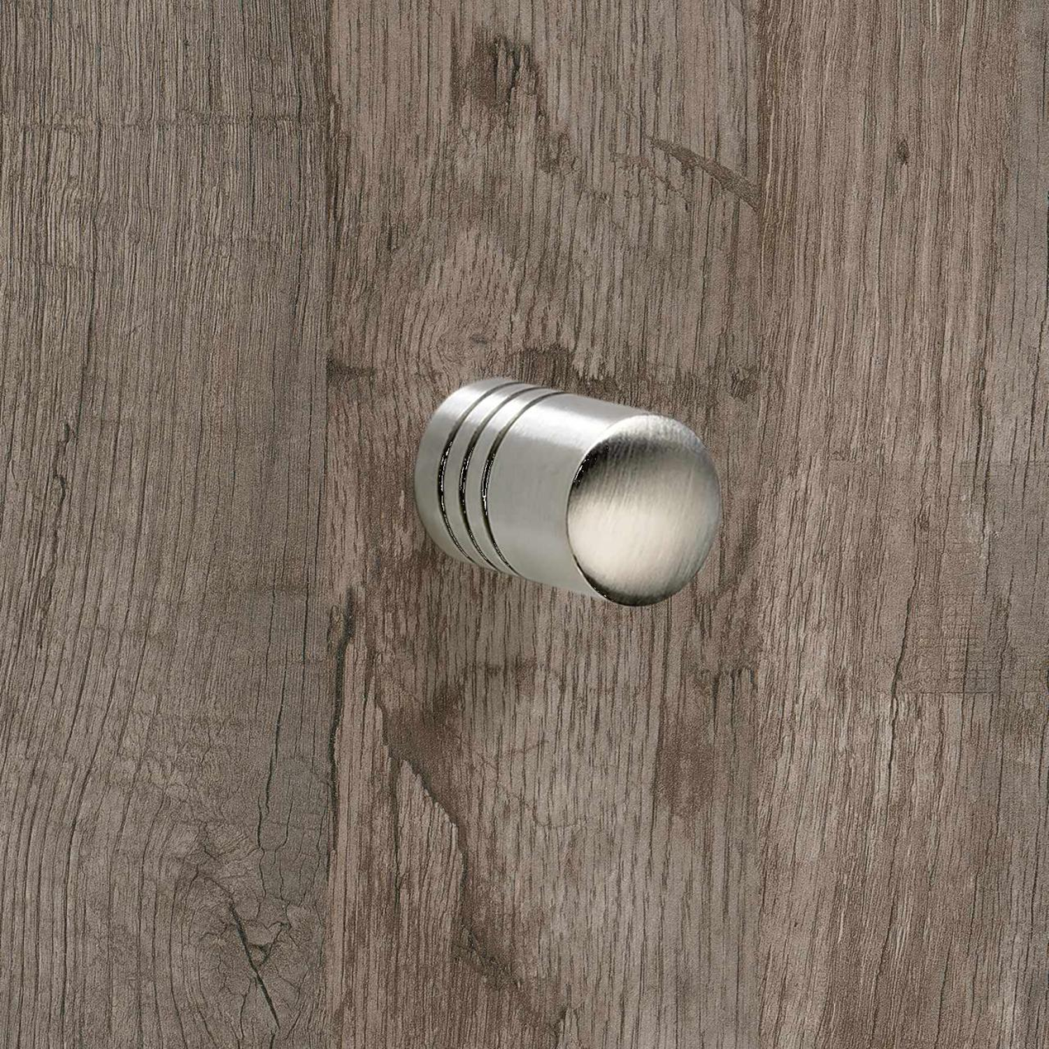 Knop Agrinum, H 26 mm, ø 18 mm, roestvrij staal geborsteld