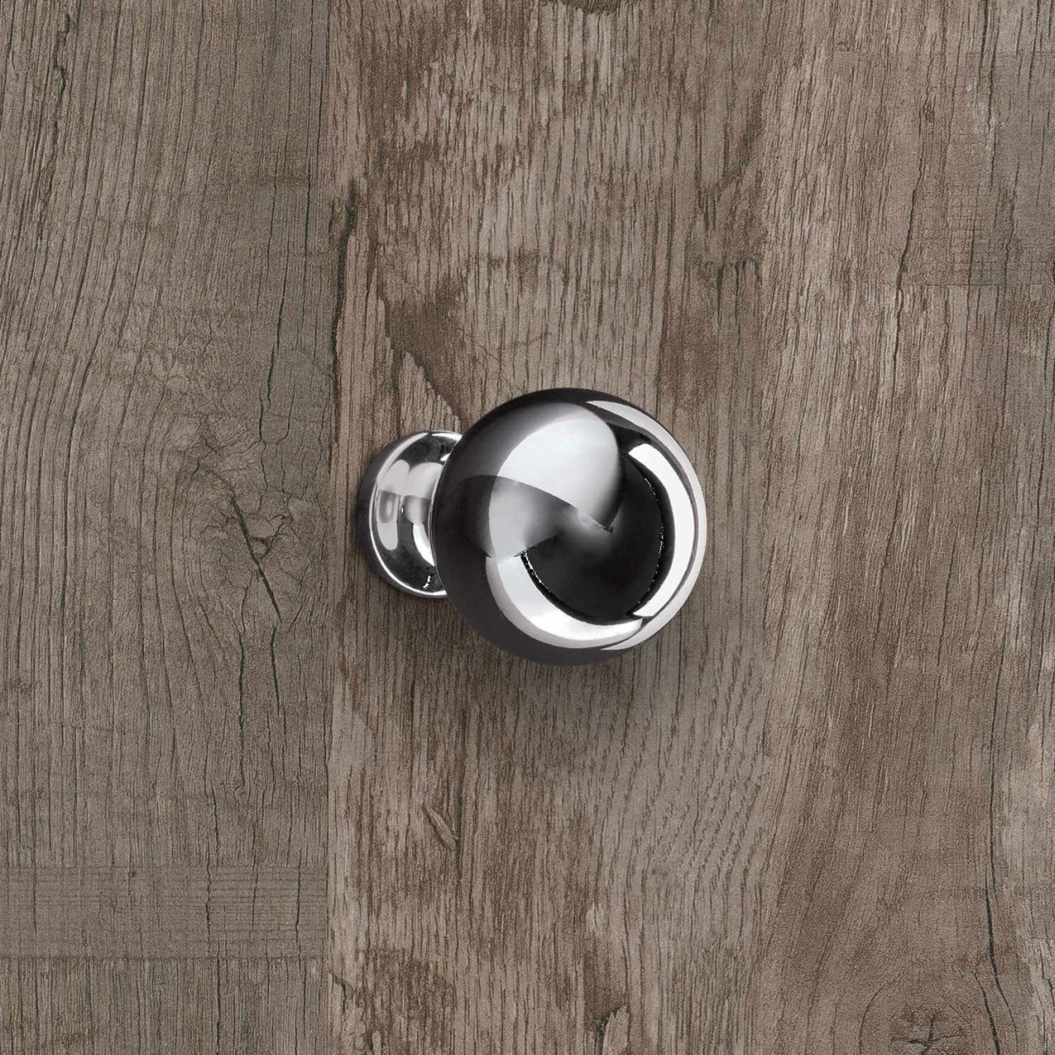 Knop Bona, H 41 mm, ø 30 mm, glans verchroomd