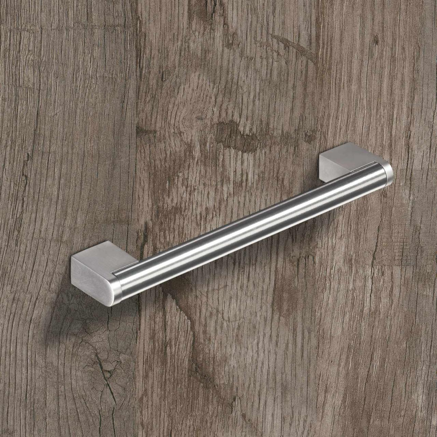 Greep Brema, boorafstand 96, L 108 mm, B 14 mm, H 35 mm, Roestvrij staal geborsteld / roestvrij staal finish geborsteld