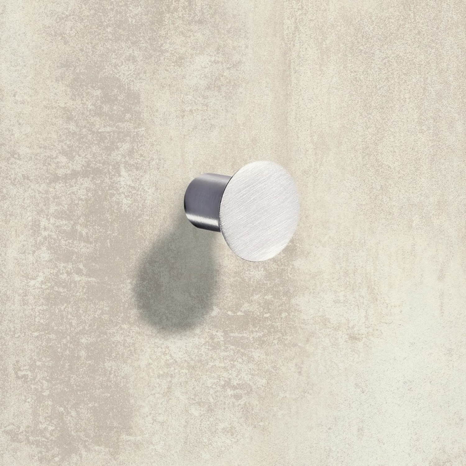 Knop Danum, H 22 mm, ø 25 mm, roestvrij staal geborsteld