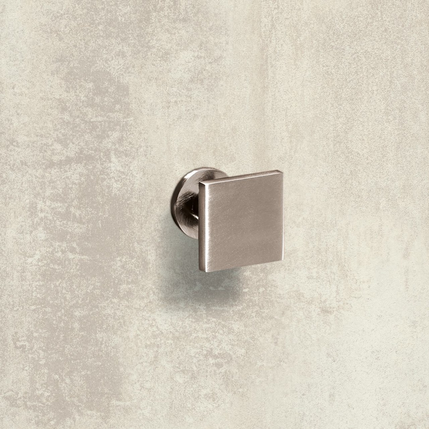 Knop Fogo, L 25 mm, B 25 mm, H 23 mm, roestvrij staal finish geborsteld
