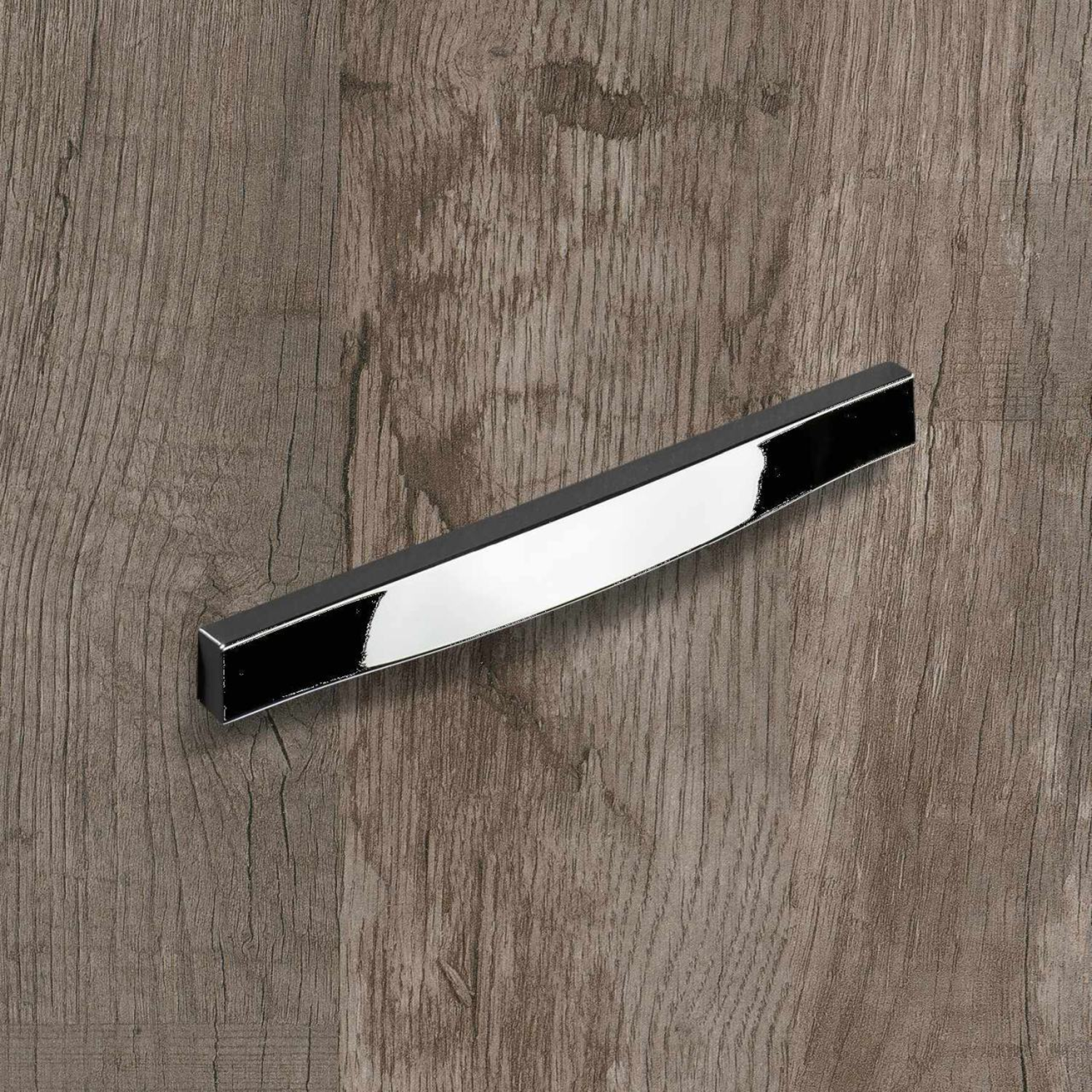 Greep Forli, boorafstand 160 / 192 mm, L 204 mm, B 18 mm, H 16 mm, glans verchroomd