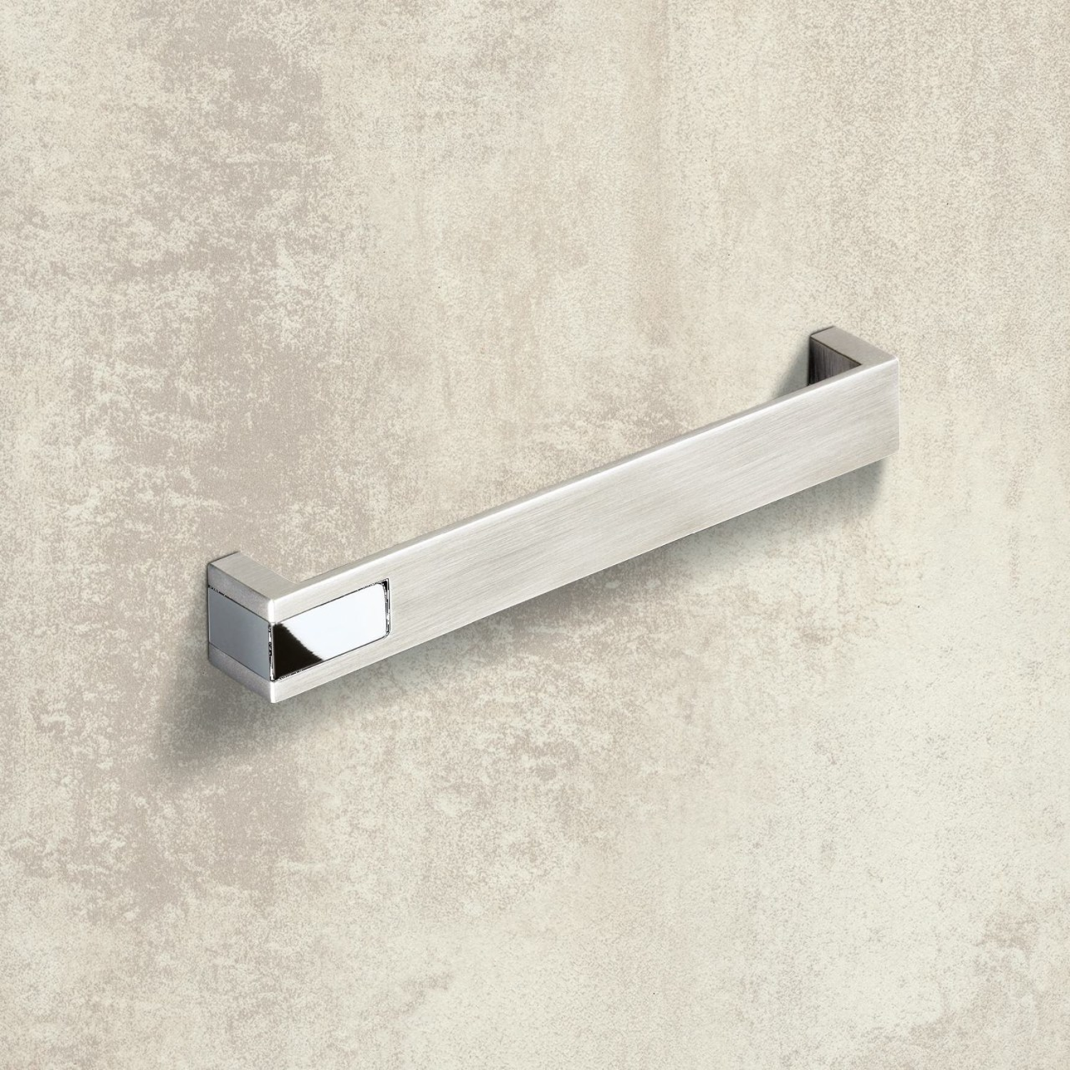 Greep Intra, boorafstand 192, L 204 mm, B 25 mm, H 26 mm, Roestvrij staal finish geborsteld / glans verchroomd