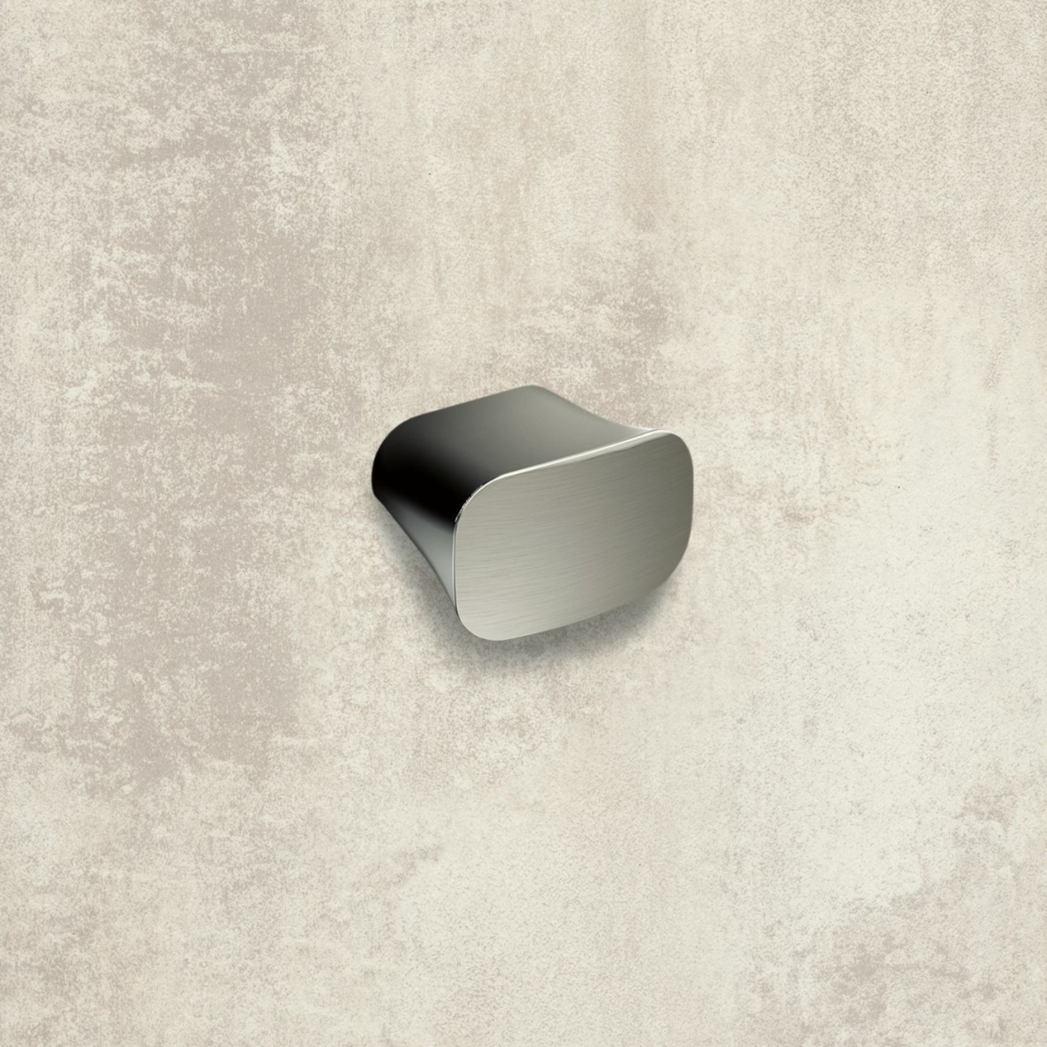 Knop Itri, boorafstand 16, L 38 mm, B 25 mm, H 30 mm, roestvrij staal finish geborsteld