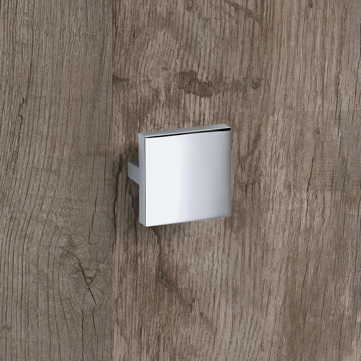 Greep Messana, boorafstand 32, L 42 mm, B 42 mm, H 25 mm, glans verchroomd