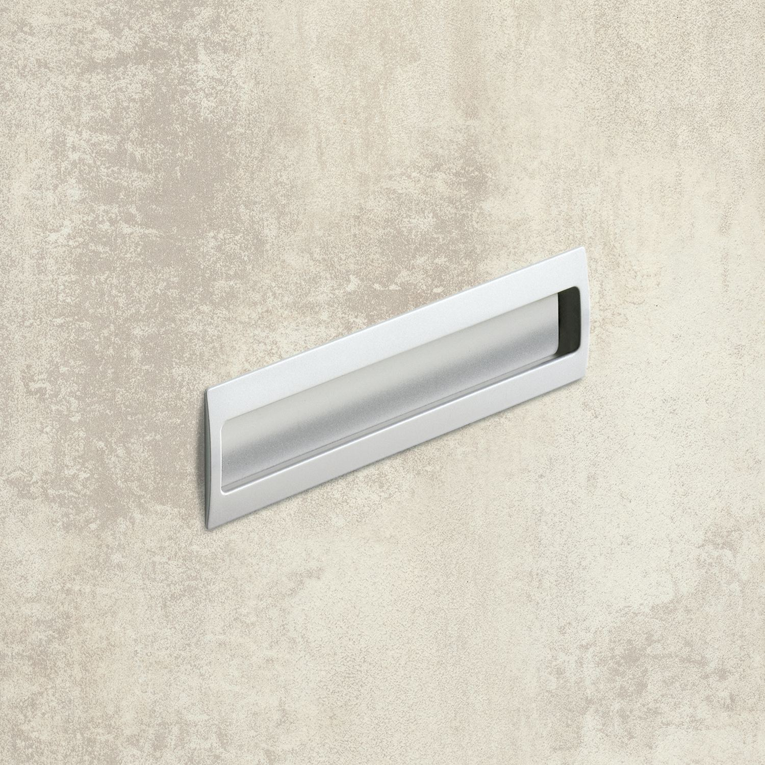 greep om in te laten Misnia, boorafstand 96, L 116 mm, B 54 mm, H 18.5 mm, Aluminiumkleurig