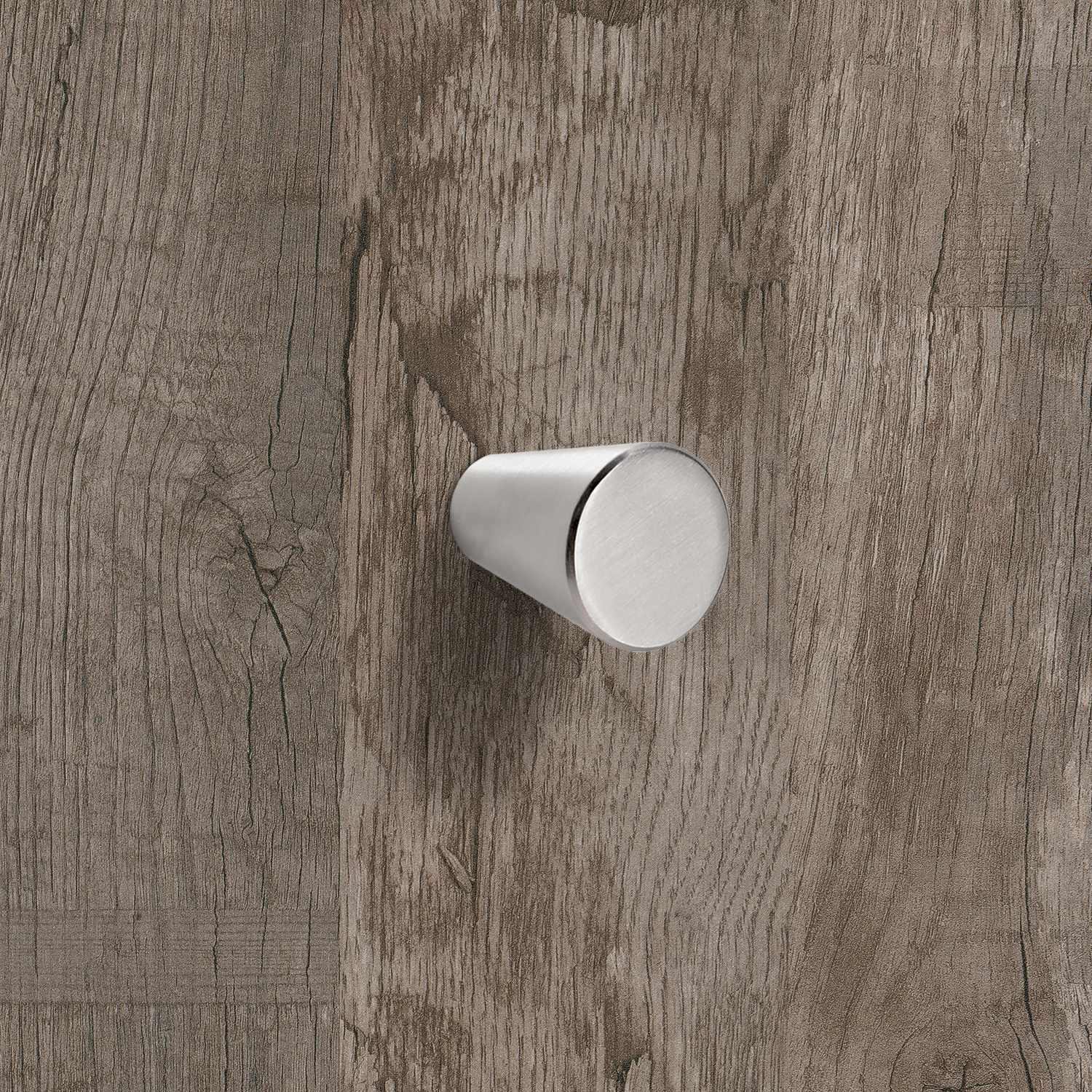 Knop Onex, H 30 mm, ø 22 mm, roestvrij staal geborsteld