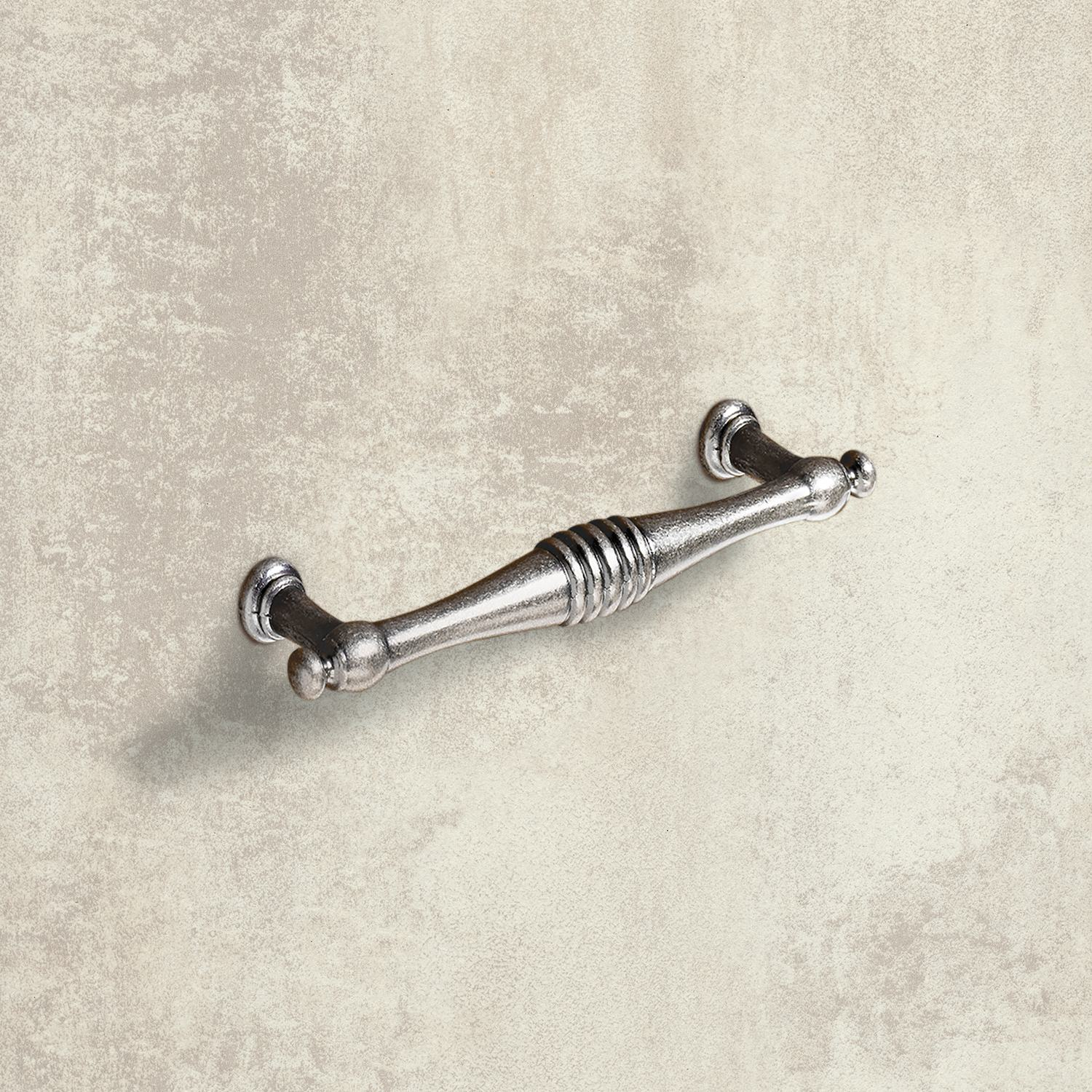 Greep Osimo, boorafstand 96, L 120 mm, H 22 mm, ø 13 mm, tinkleurig antiek