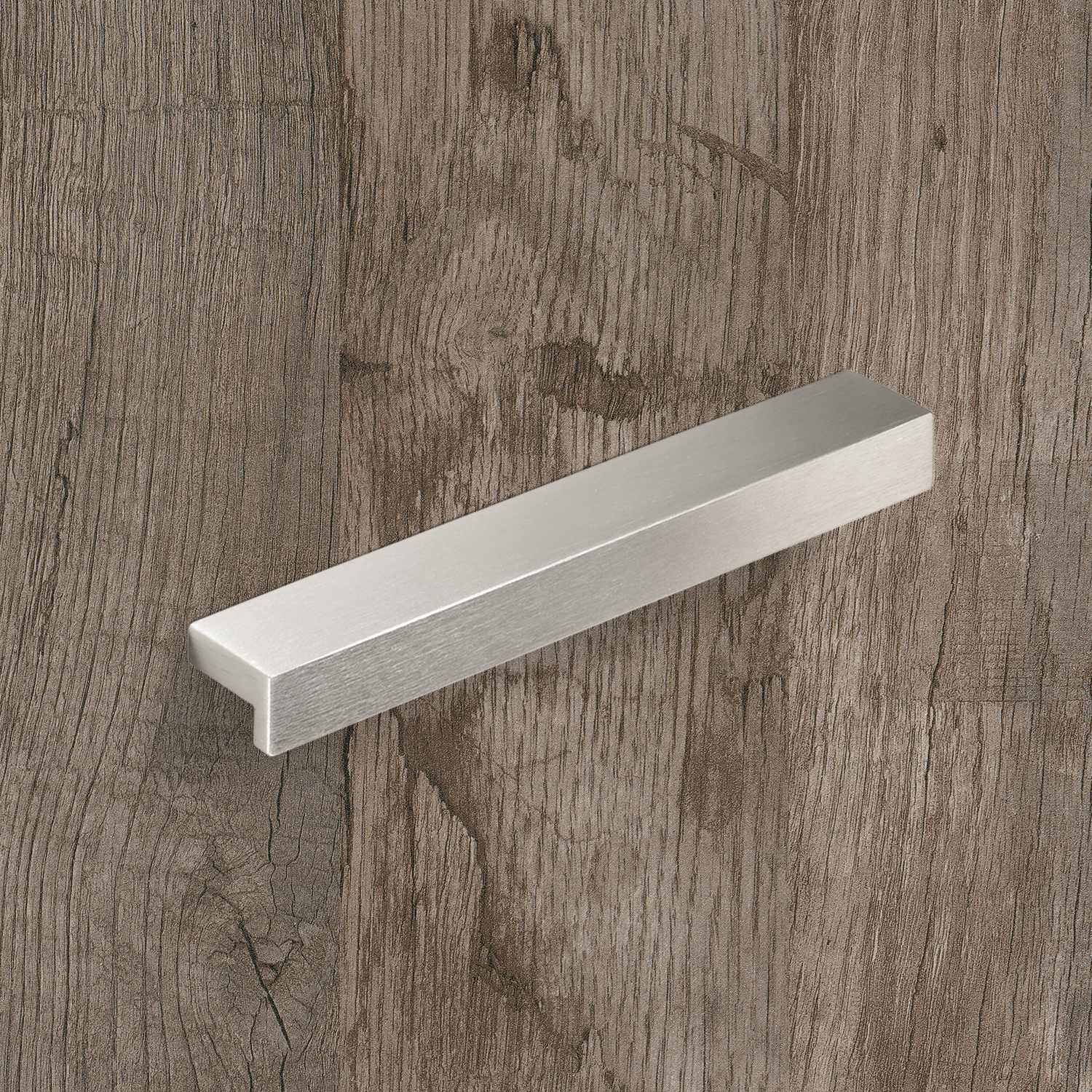 Greep Rovigo, boorafstand 96, L 111 mm, B 16 mm, H 25 mm, roestvrij staal finish geborsteld