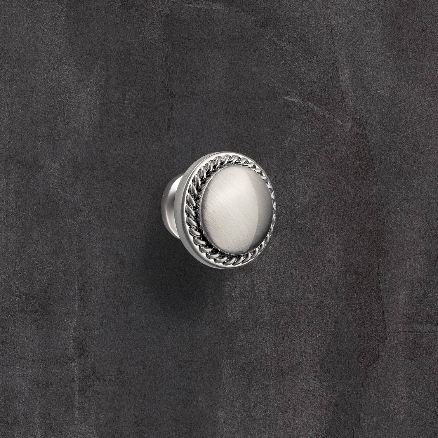 Knop Salemi, H 23 mm, ø 30 mm, roestvrij staal finish geborsteld