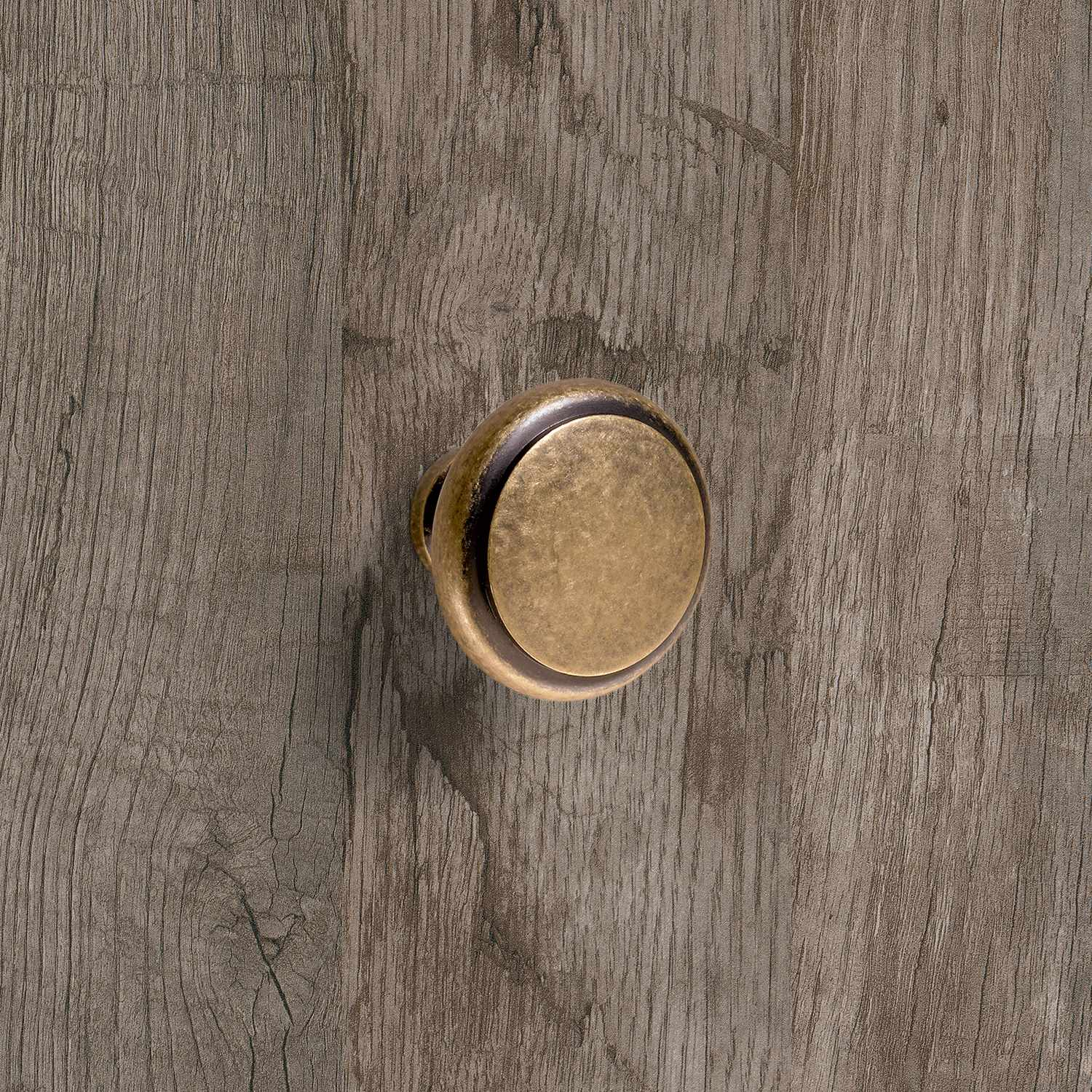 Knop Solva, H 23 mm, ø 30 mm, messingkleurig antiek