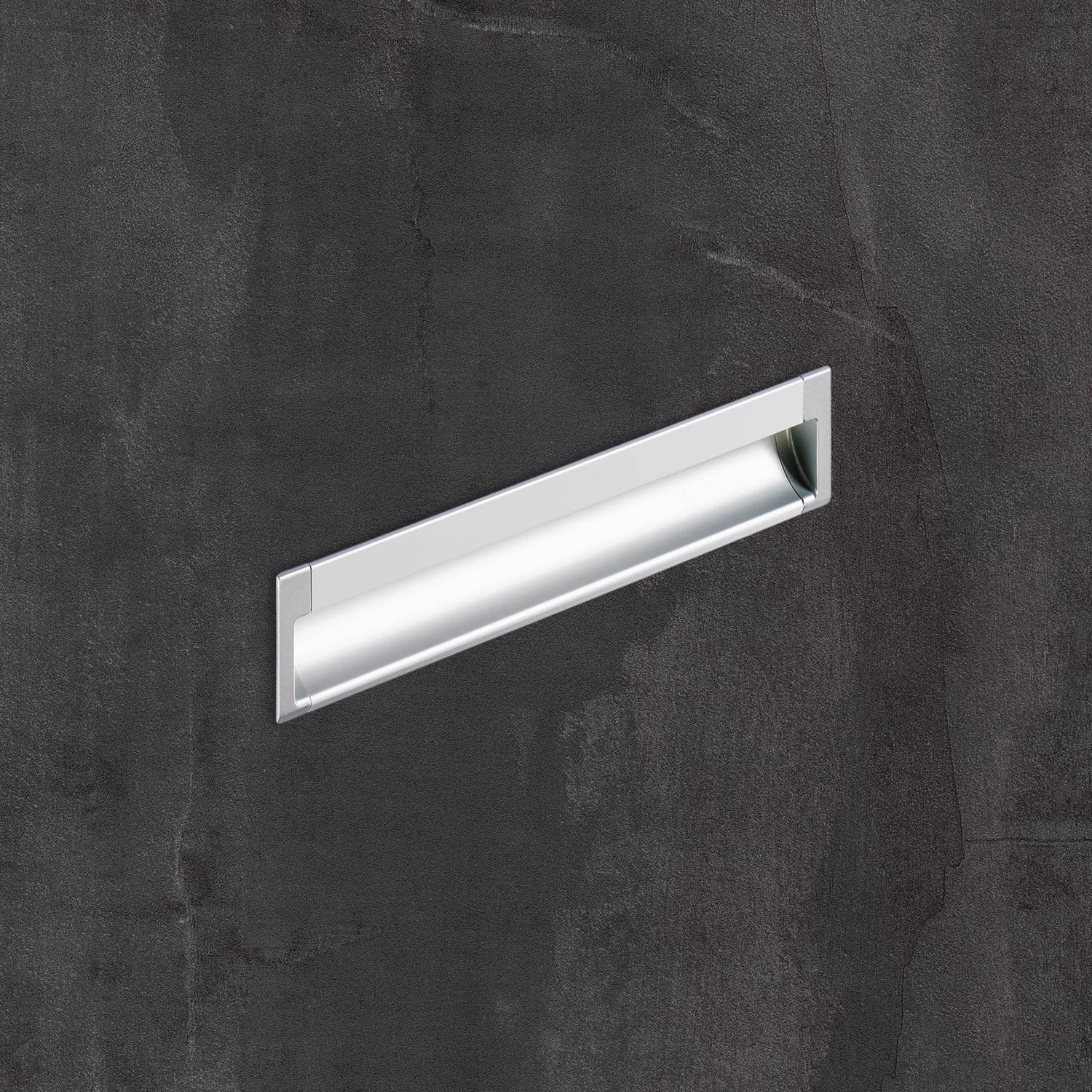 greep om in te laten Spira, L 2000 mm, B 43 mm, H 17.5 mm, Aluminium geëloxeerd