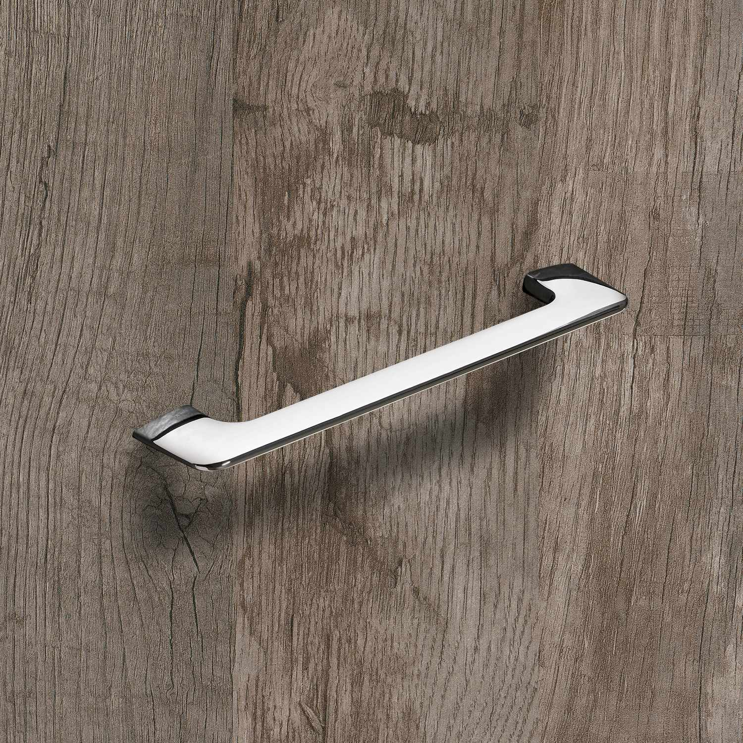 Greep Suasa, boorafstand 160, L 202 mm, B 8 mm, H 38 mm, glans verchroomd