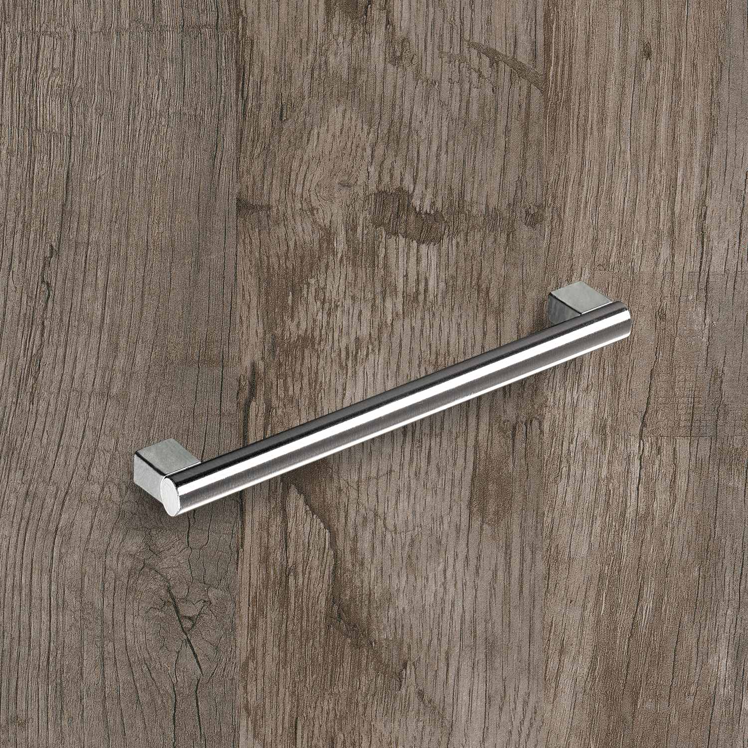 Greep Vieste, boorafstand 128, L 152 mm, H 30 mm, ø 12 mm, roestvrij staal finish geborsteld