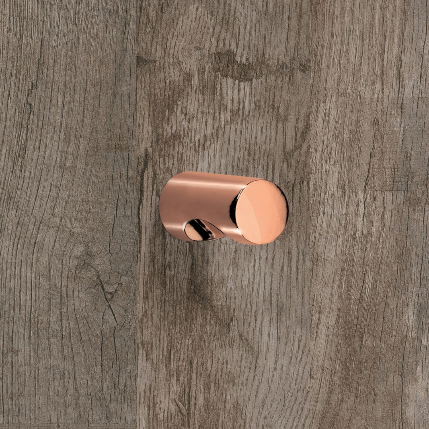 Knop Almus, H 23 mm, ø 12 mm, Koperkleurig glans