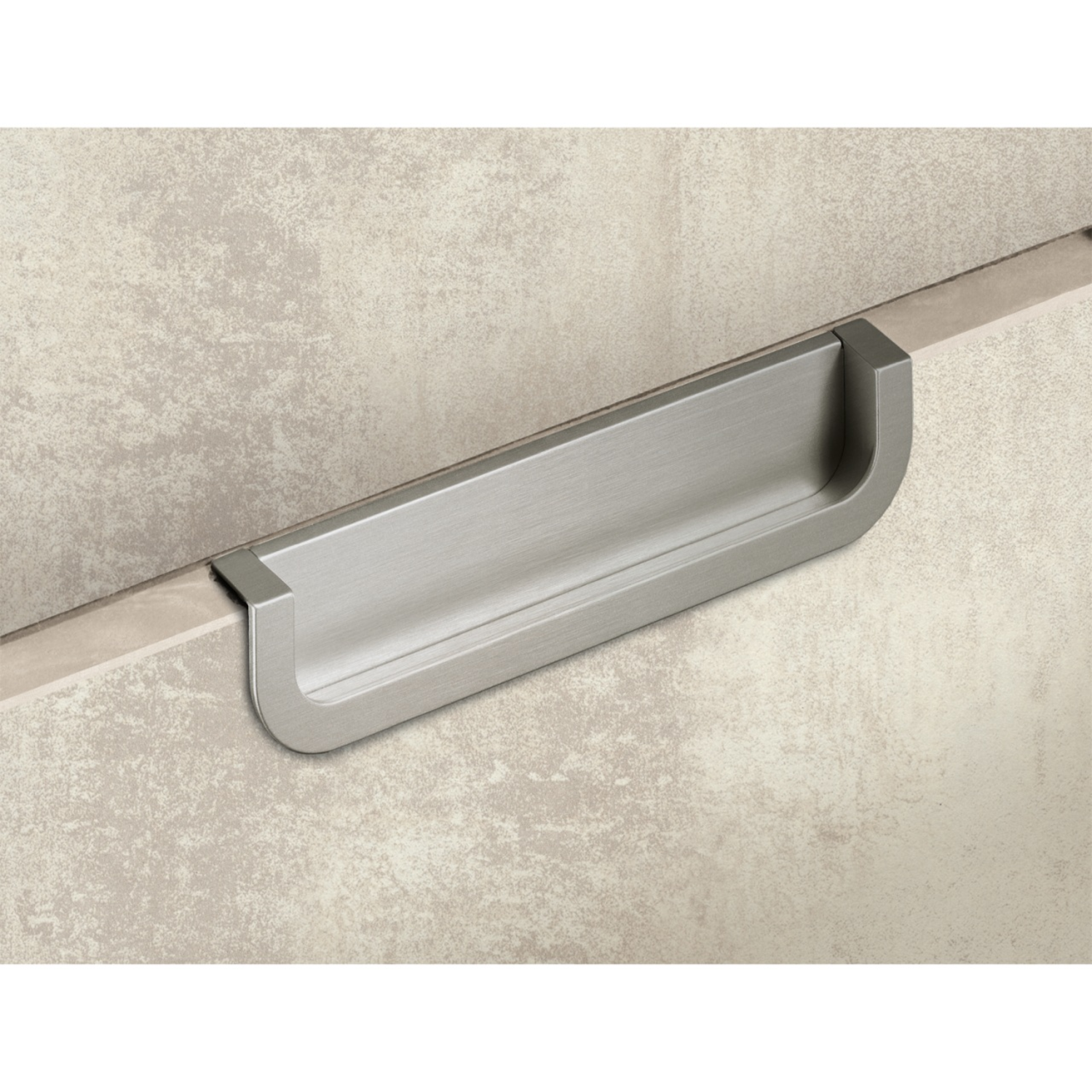 greep om in te laten Athena, boorafstand 160, L 170 mm, B 19 mm, H 36 mm, roestvrij staal finish geborsteld