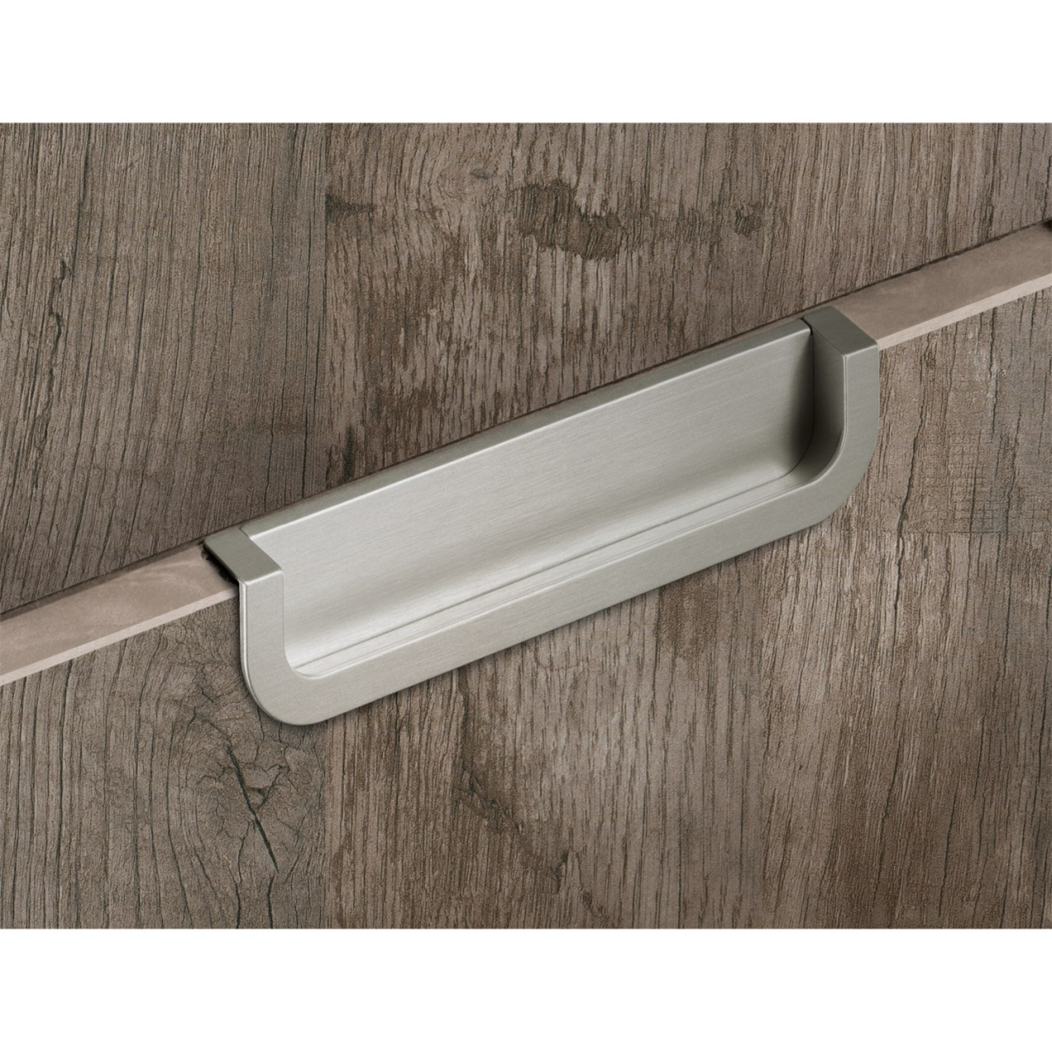 greep om in te laten Athena, boorafstand 160, L 170 mm, B 19 mm, H 36 mm, roestvrij staal finish geborsteld
