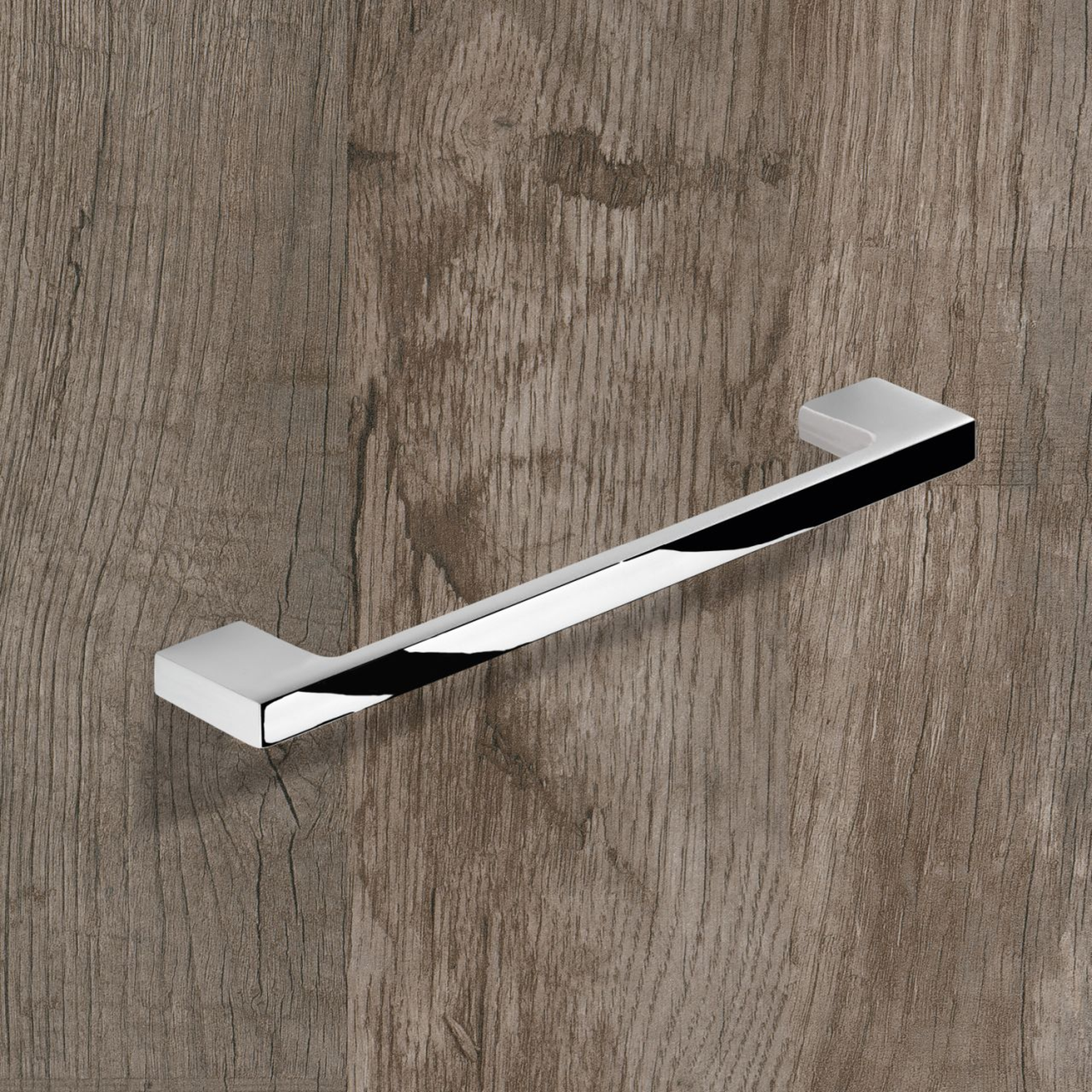 Greep Belluno, boorafstand 160 / 192 mm, L 200 mm, B 9 mm, H 30 mm, glans verchroomd