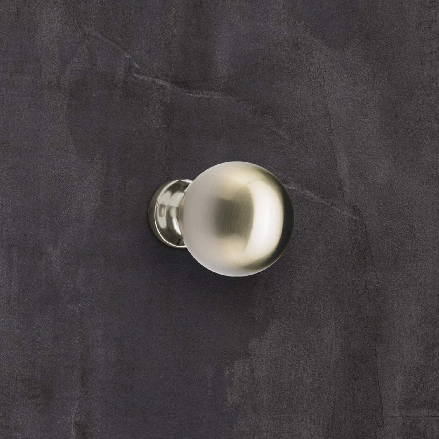 Knop Bona, H 41 mm, ø 30 mm, roestvrij staal finish geborsteld