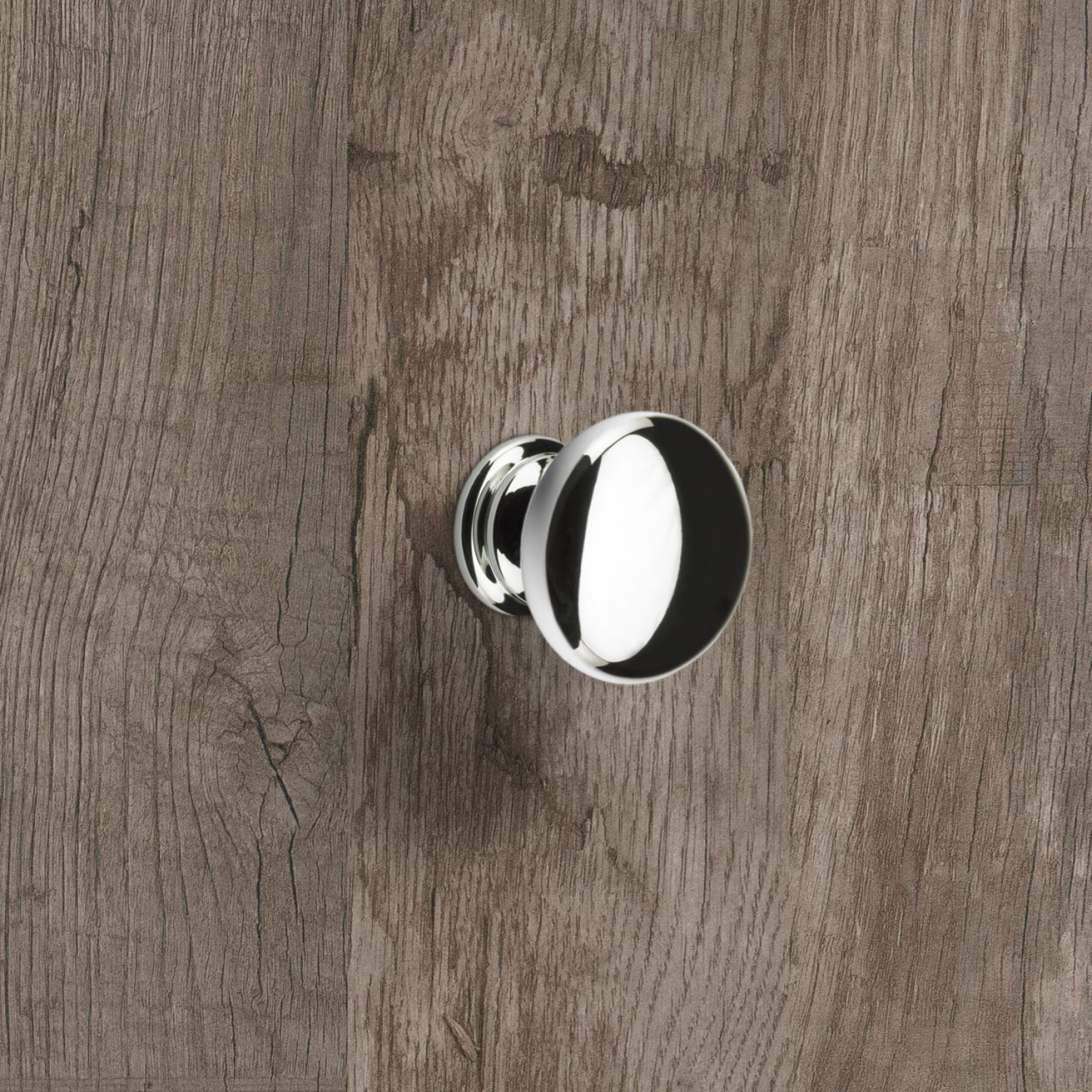 Knop Cirpi, H 27 mm, ø 30 mm, glans verchroomd
