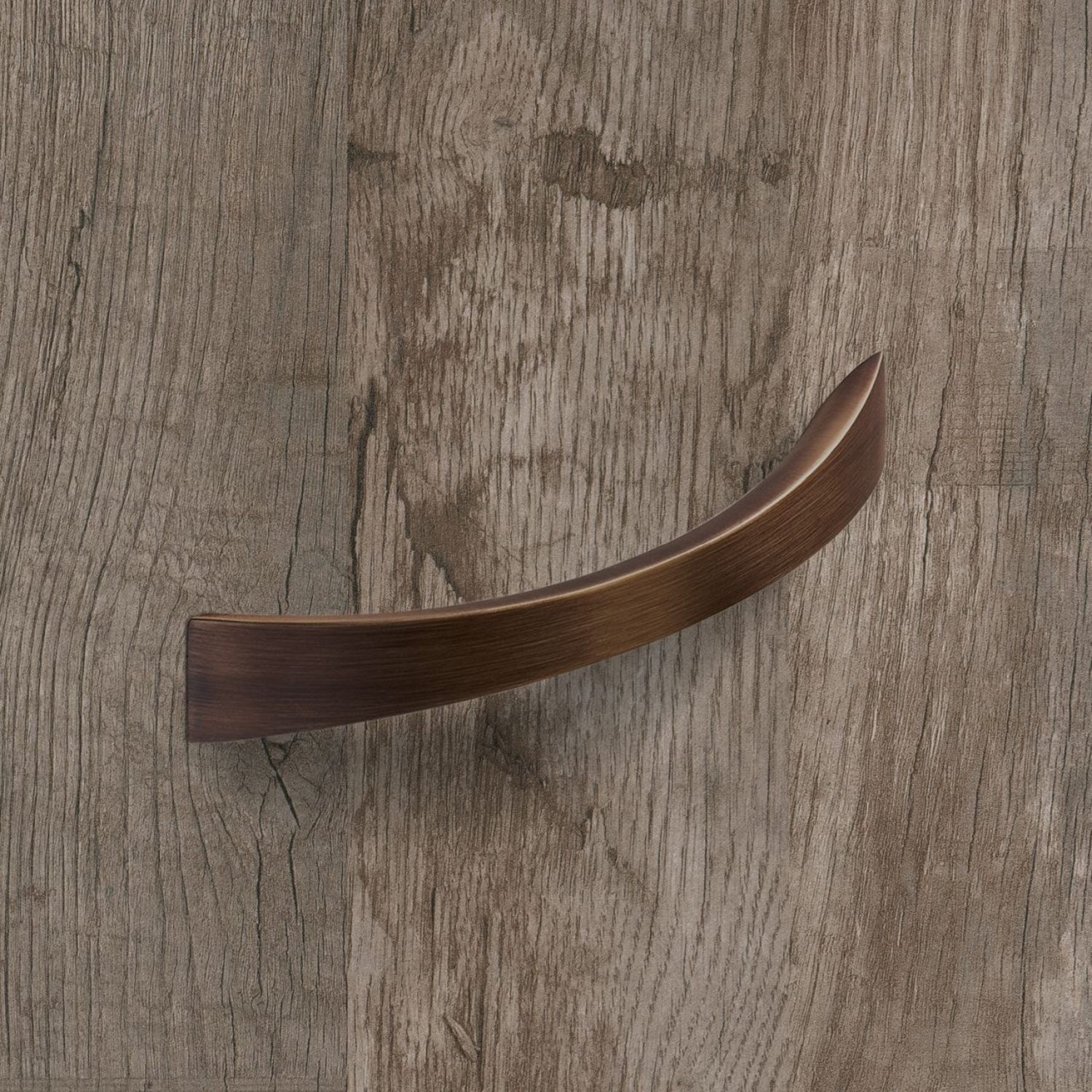 Greep Egara, boorafstand 128, L 155 mm, B 20 mm, H 30 mm, Bronskleurig antiek geborsteld