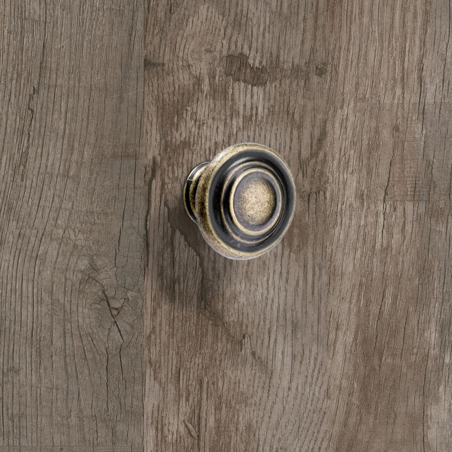 Knop Essa, H 25 mm, ø 32 mm, messingkleurig antiek