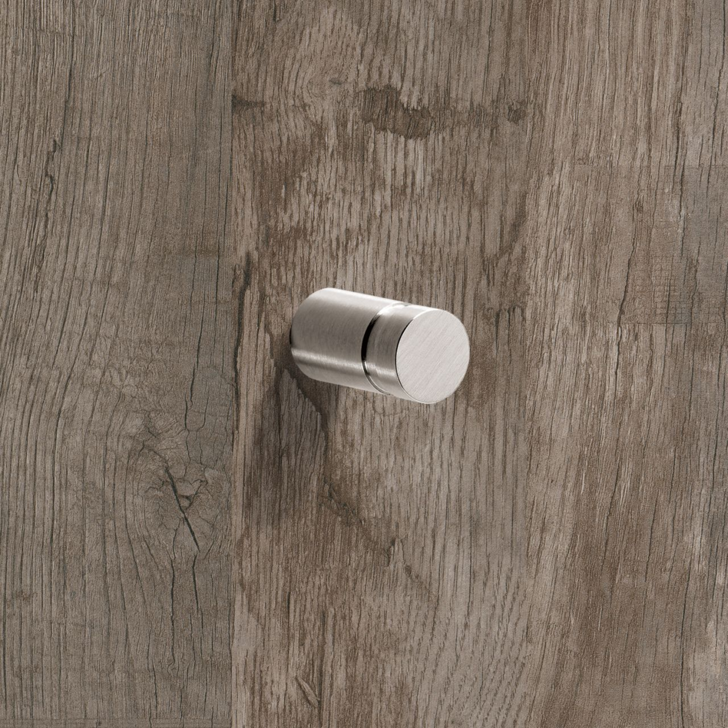 Knop Monacum, H 25 mm, ø 14 mm, roestvrij staal geborsteld