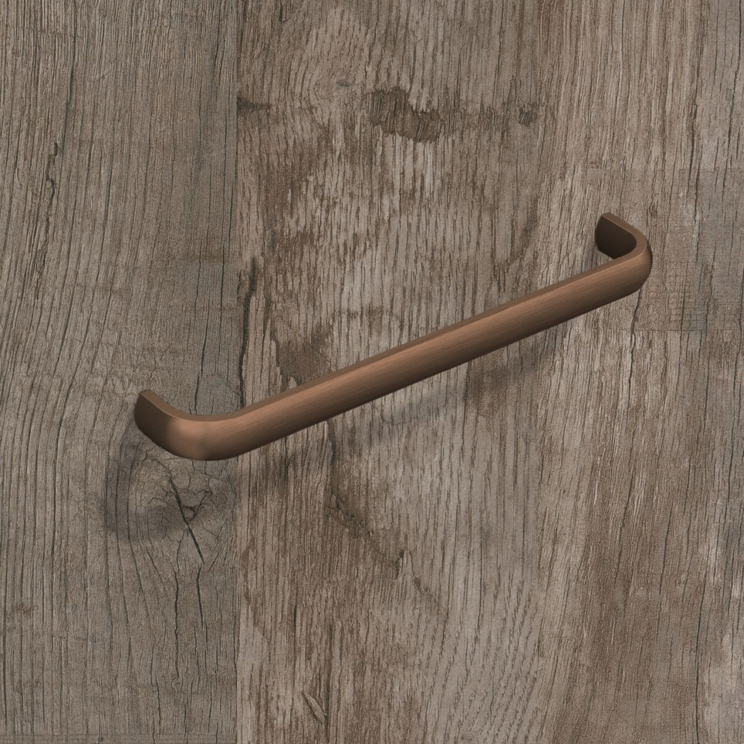 Greep Naila, boorafstand 96, L 103 mm, B 12 mm, H 26 mm, Bruin metallic geborsteld