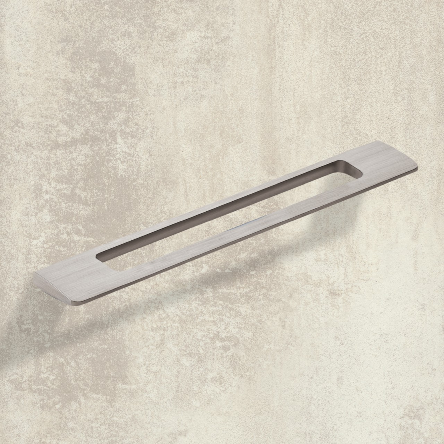 Greep Nubia, boorafstand 192, L 245 mm, B 8 mm, H 35 mm, roestvrij staal finish geborsteld