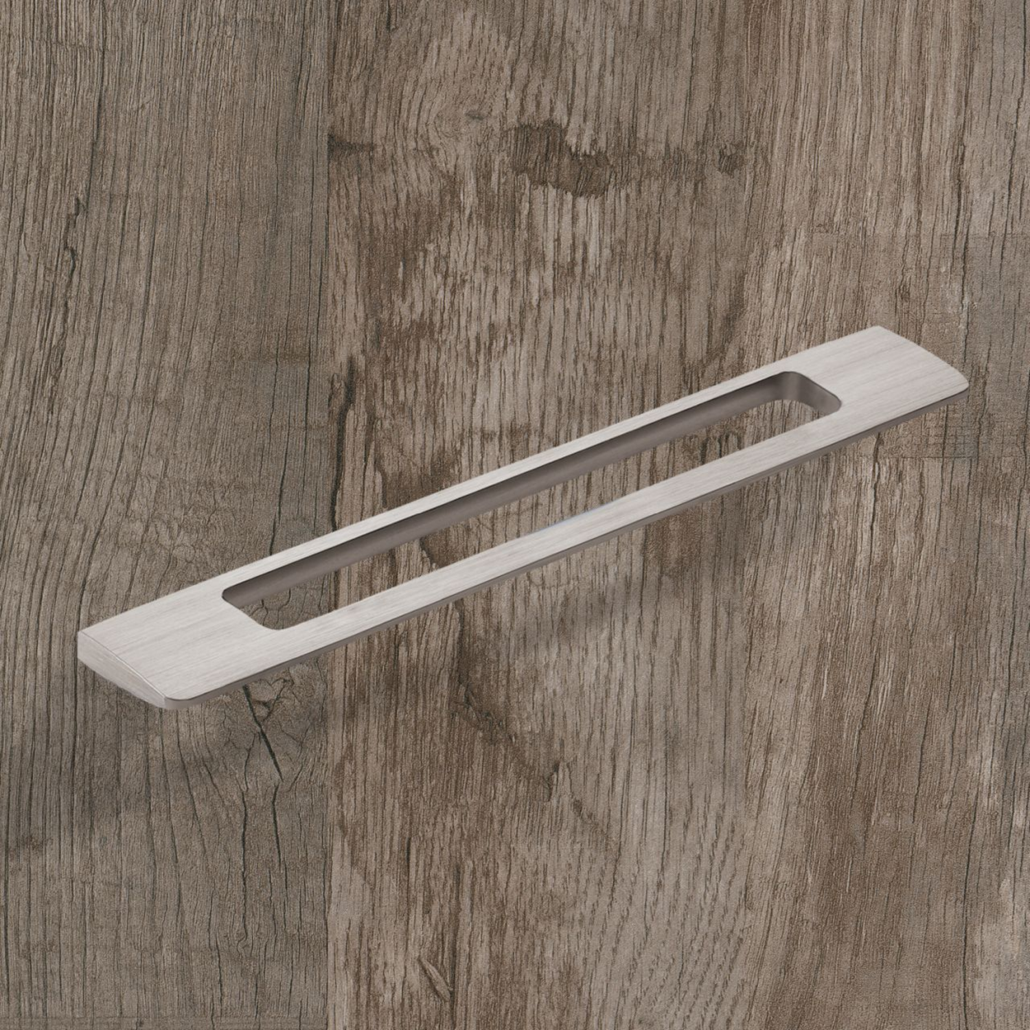 Greep Nubia, boorafstand 192, L 245 mm, B 8 mm, H 35 mm, roestvrij staal finish geborsteld