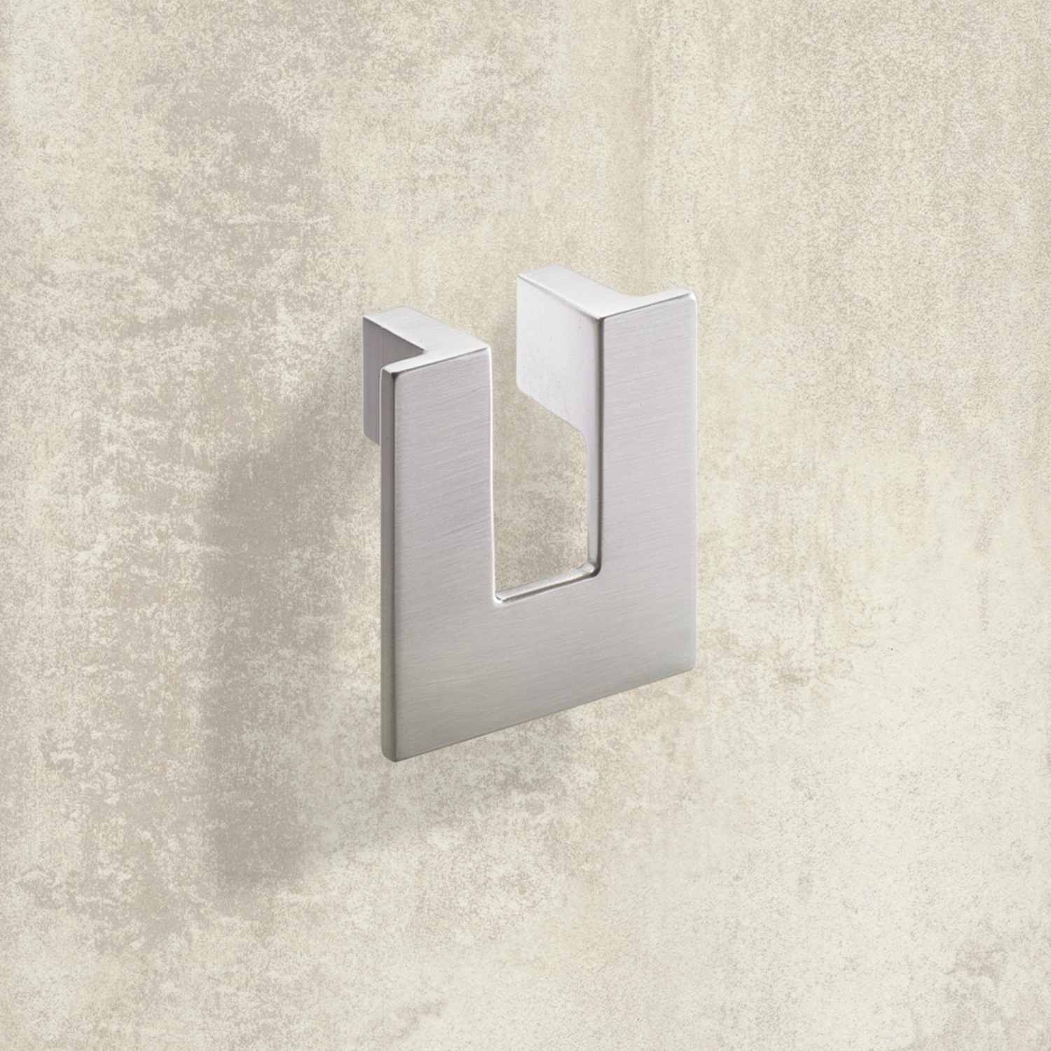 Greep Vigilia, boorafstand 32, L 60 mm, B 60 mm, H 24 mm, roestvrij staal finish geborsteld