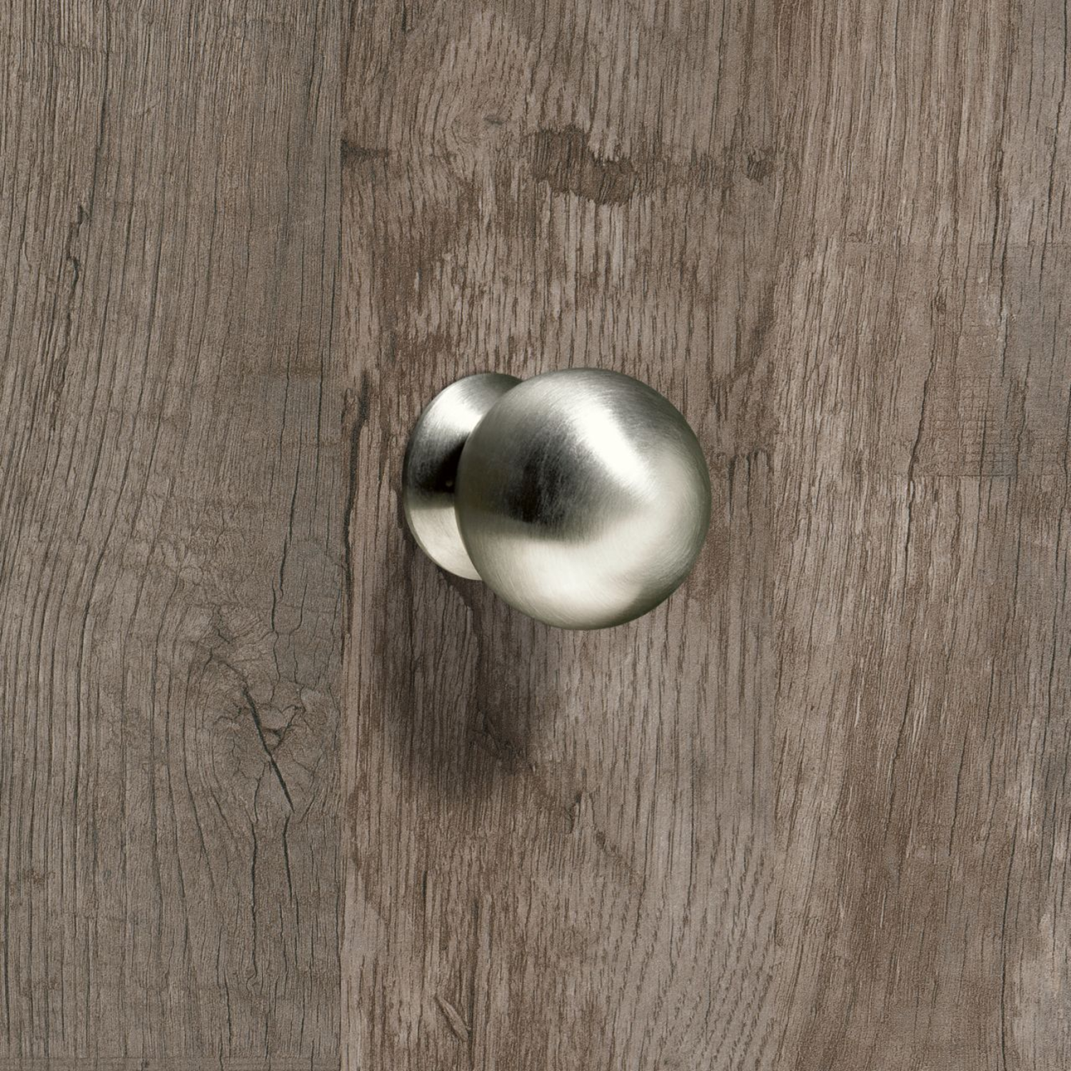 Knop Serbinum, H 28 mm, ø 25 mm, roestvrij staal geborsteld