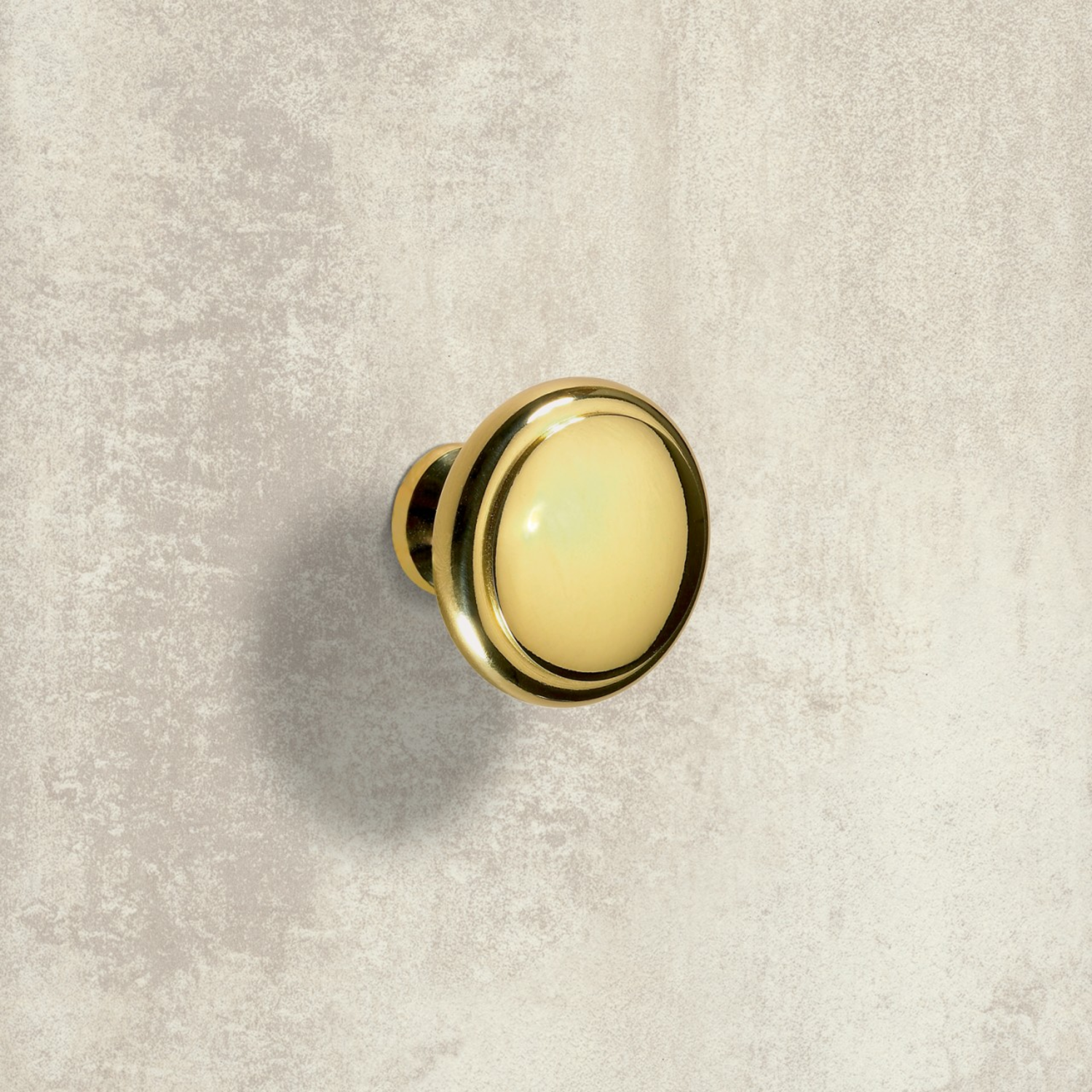 Knop Solva, H 23 mm, ø 30 mm, messingkleurig glans
