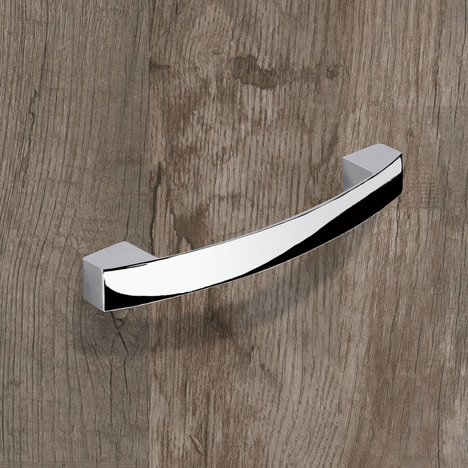 Greep Vantania, boorafstand 128, L 144 mm, B 14 mm, H 27 mm, glans verchroomd