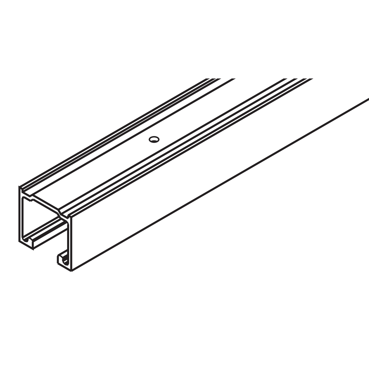 Hawa Silenta loopprofiel alu 3500mm