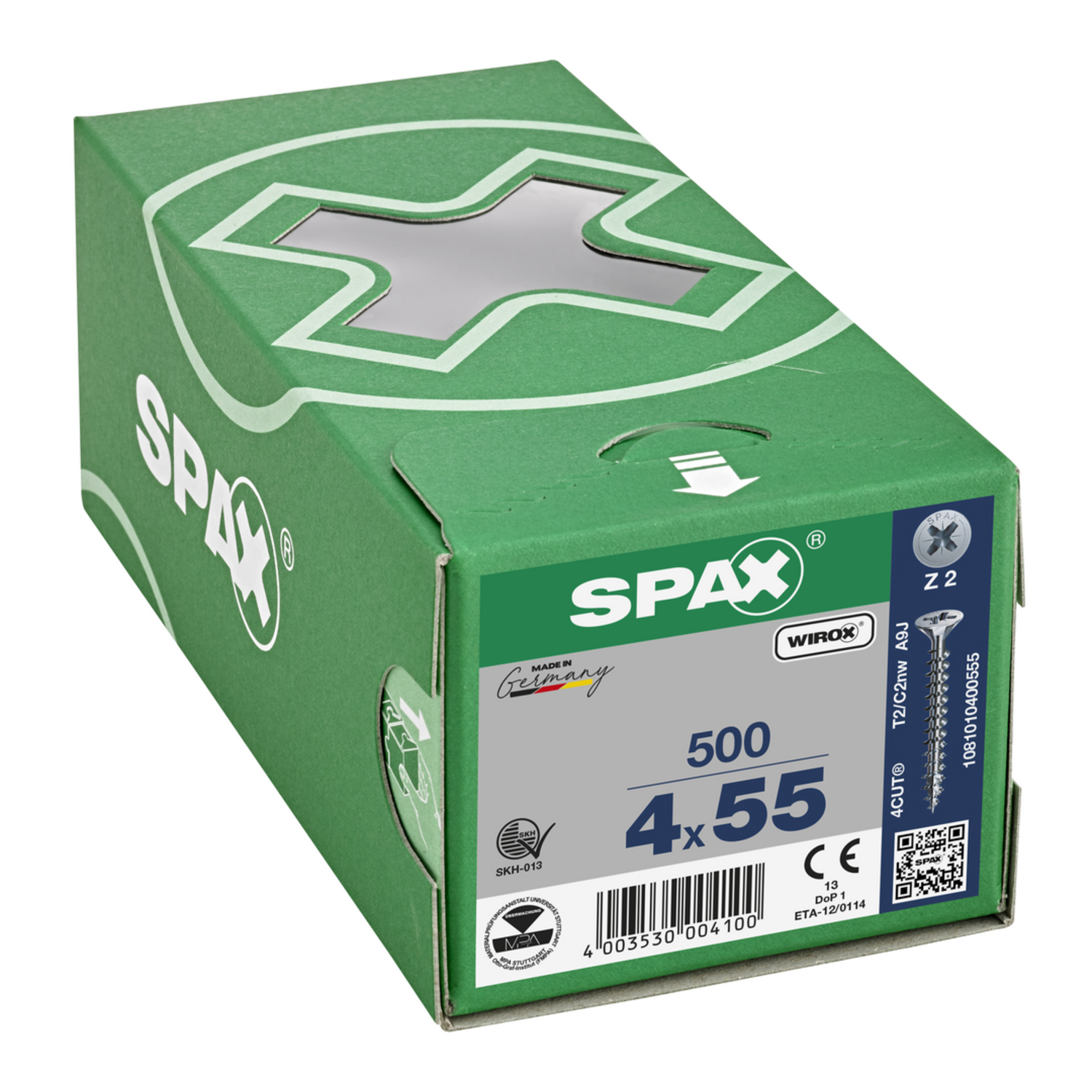 Houtschroef SPAX-S PK Pozidrive met verzonken kop 4 x 55