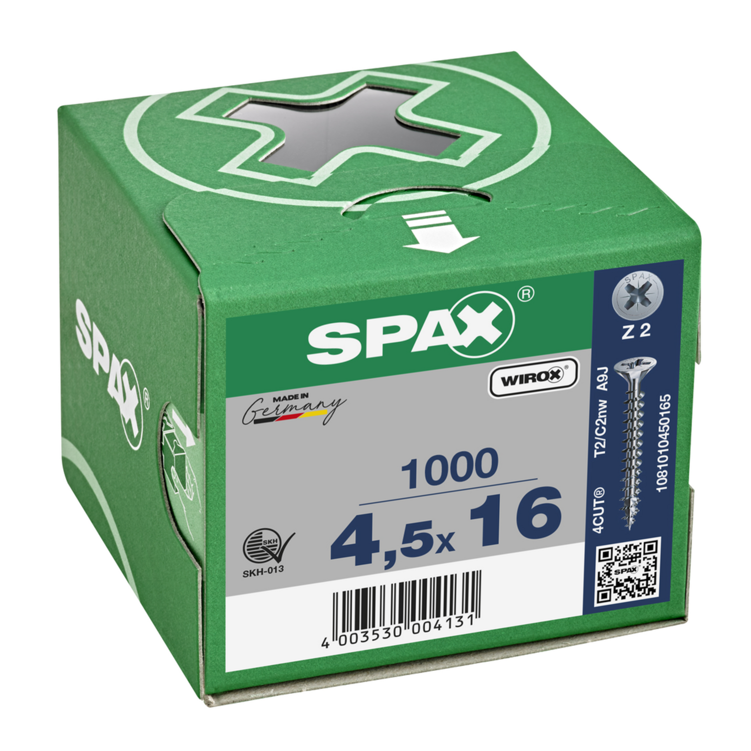 Houtschroef SPAX-S PK Pozidrive met verzonken kop 4.5 x 16
