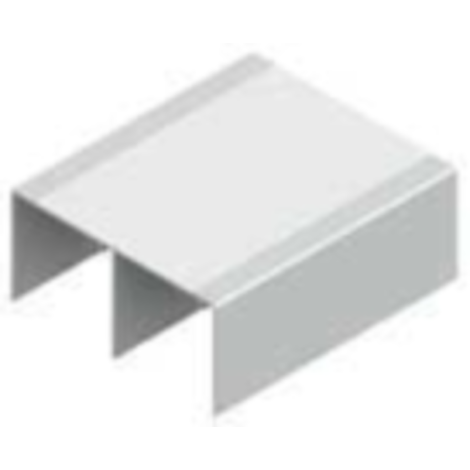 Dubbele bovenrail Terra TR19 6m alu wit