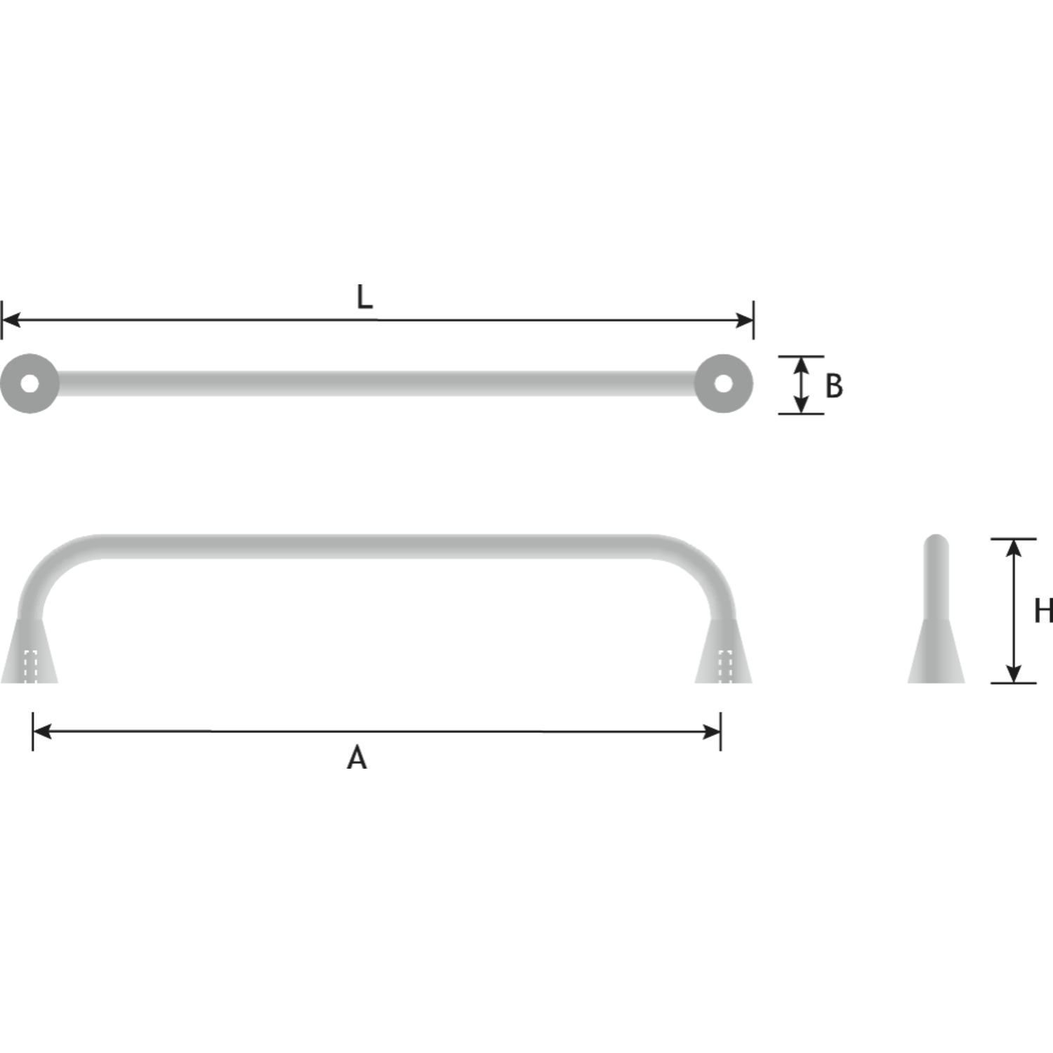Greep BELLA BA160 L176 zamak mat zwart