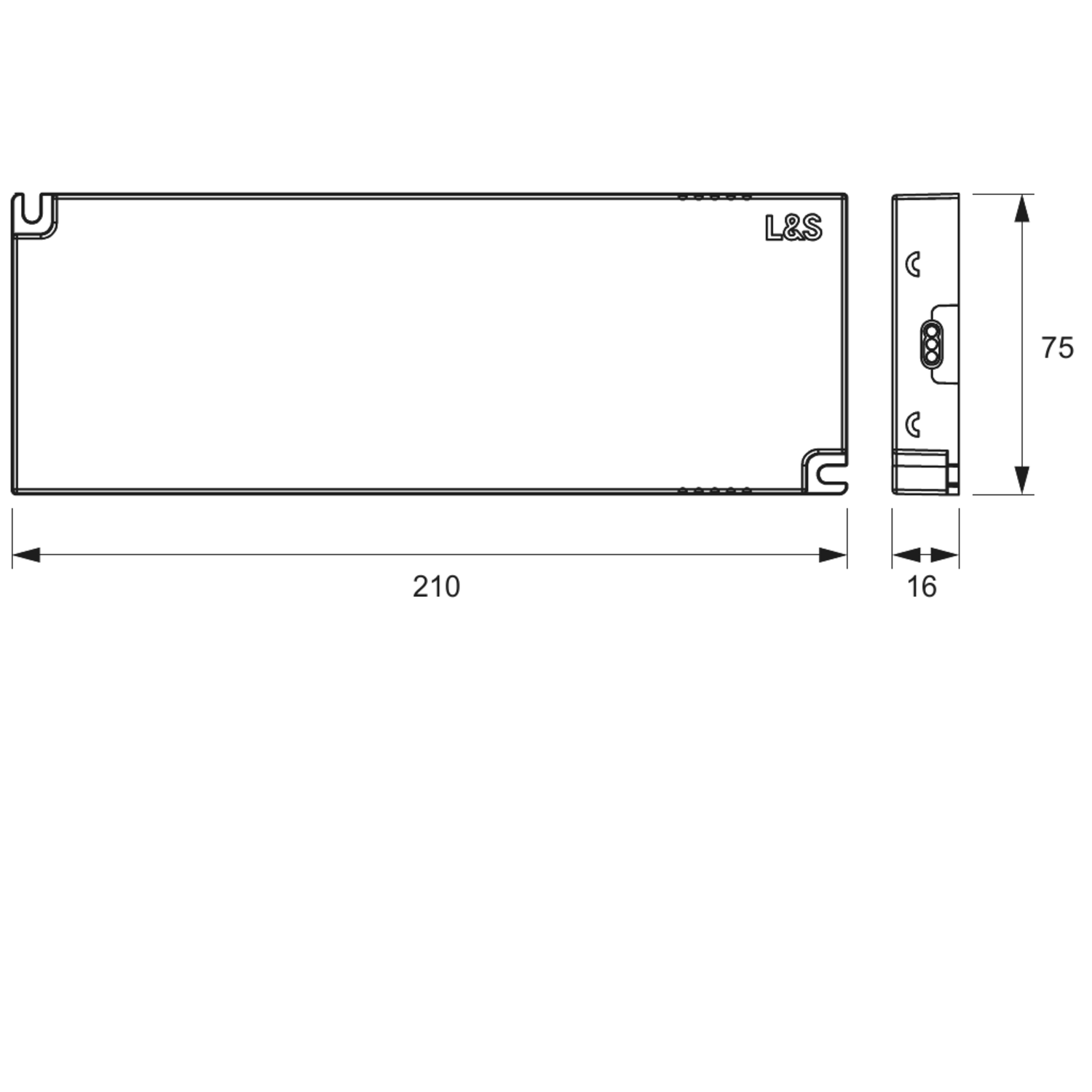 Mec Driver Led transfo 120W 24V zonder kabel