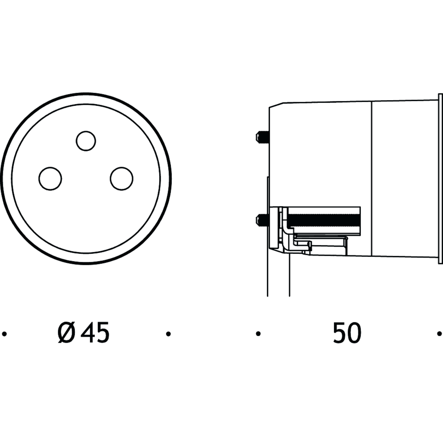 Rond 2.0 - unifit stopcontact bedraad b-f crème