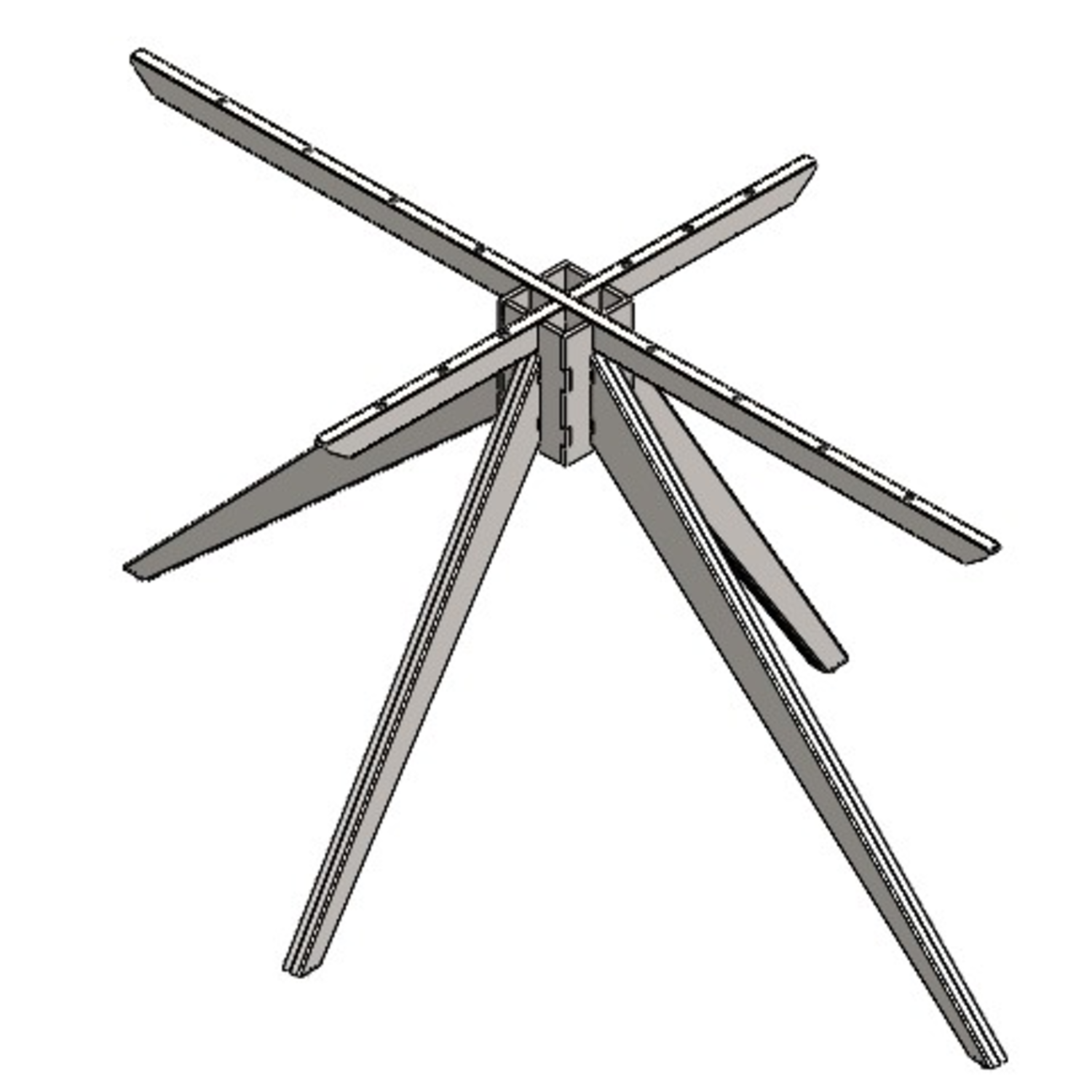 Tafelonderstel spider s 73.6x84.5x151 mat zwart