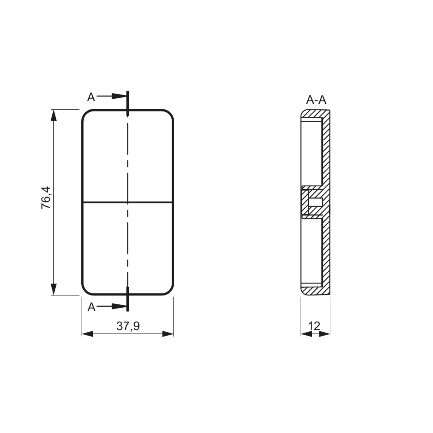 Mec Driver blindcover zwart voor afstandbedinghouder