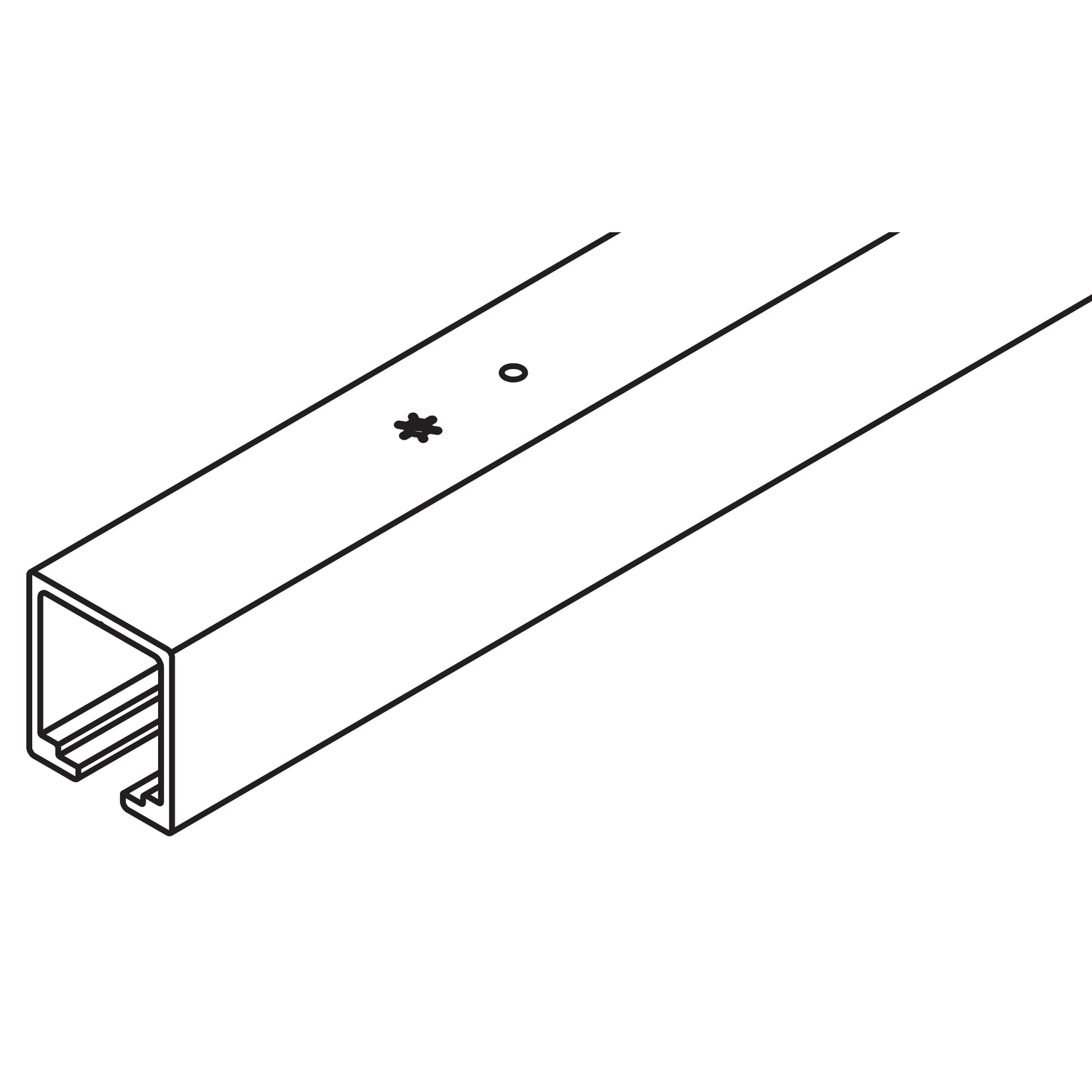 Hawa Junior 120 looprail 4000mm alu